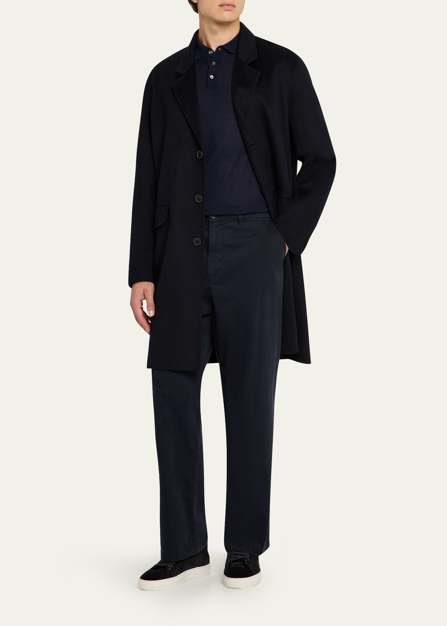 Men's Double-Face Wool Overcoat - 2