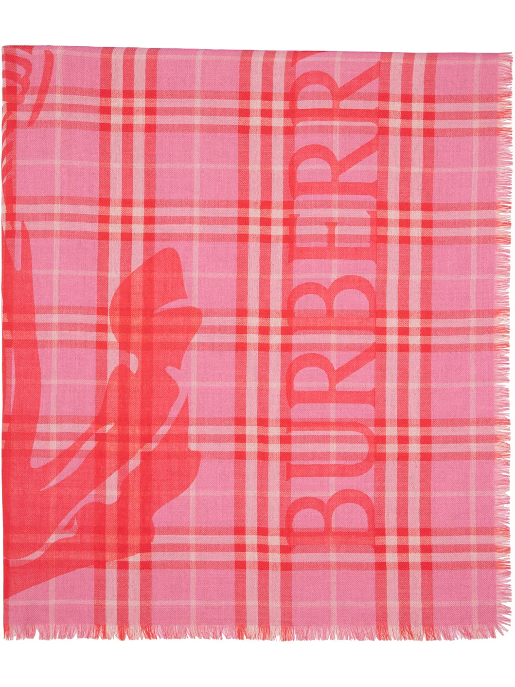 Pink & Red EKD Check Scarf - 1