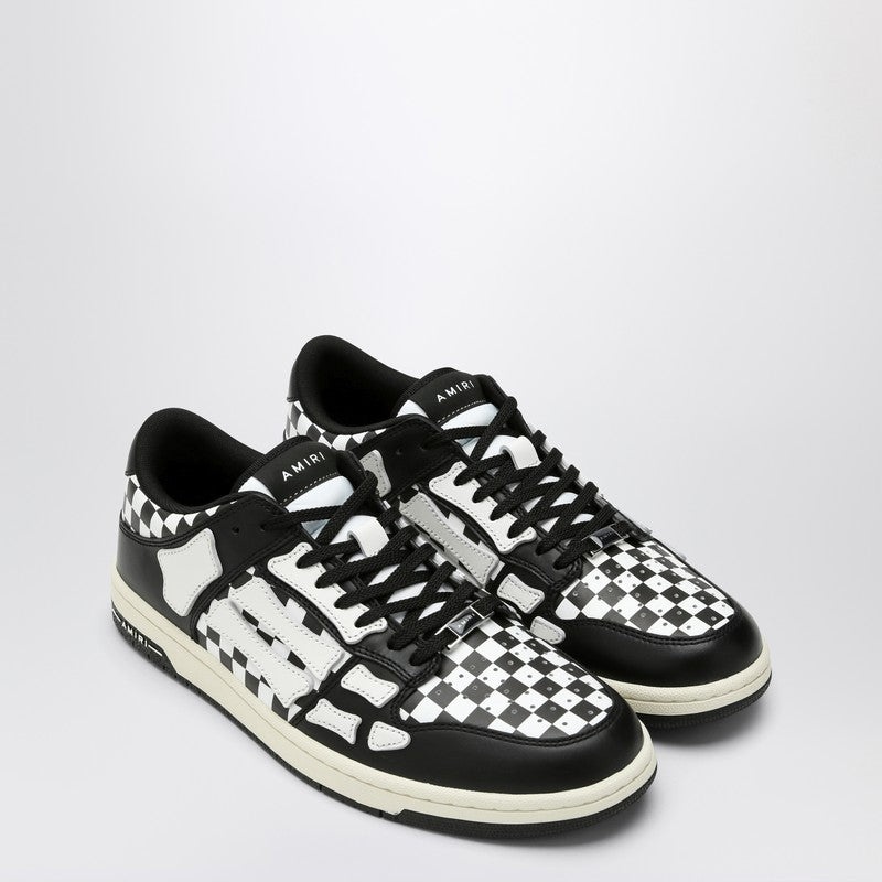 SKEL TOP LOW BLACK/WHITE PLAID SNEAKER - 1