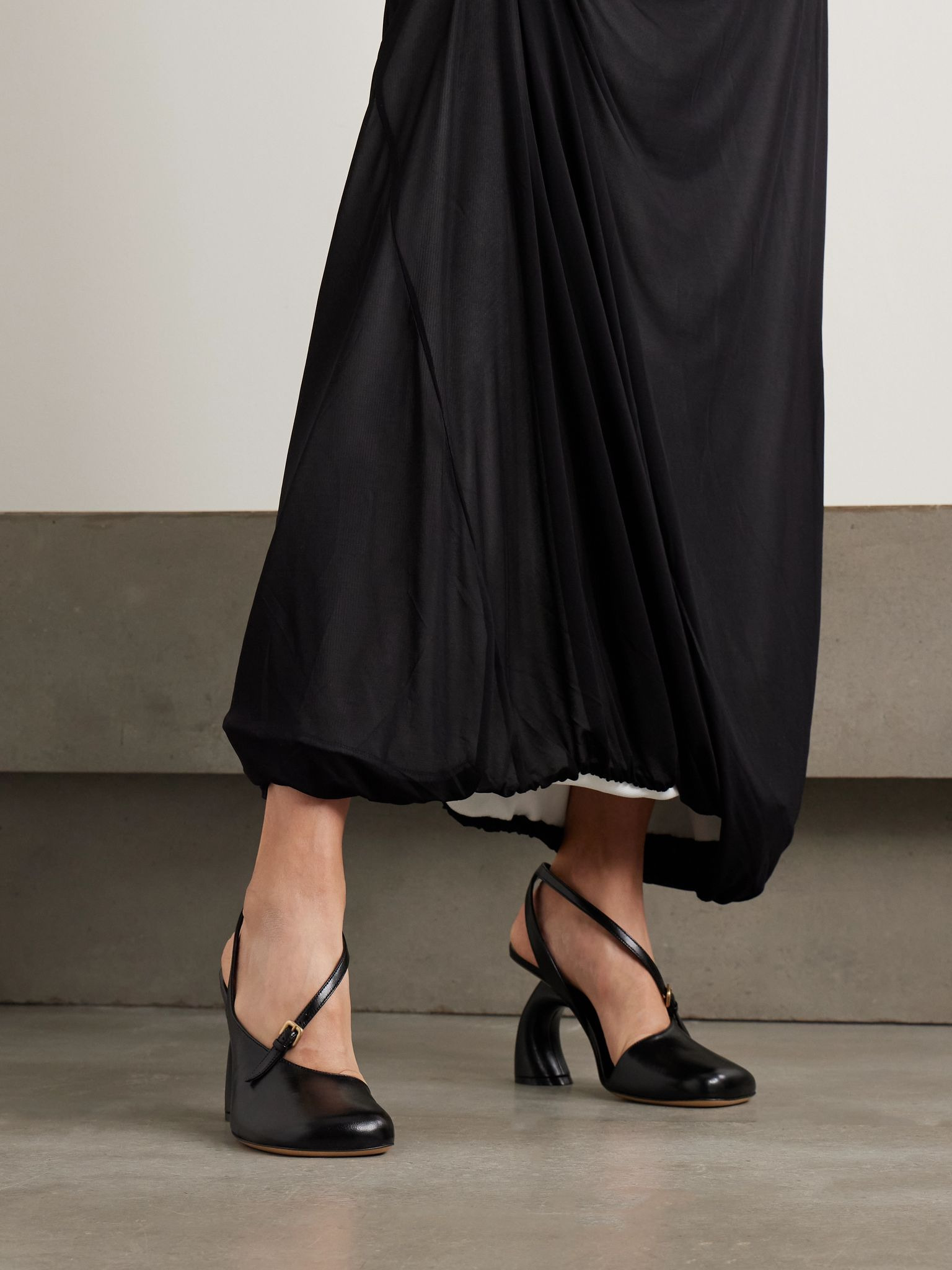 Leather slingback pumps Black - 2