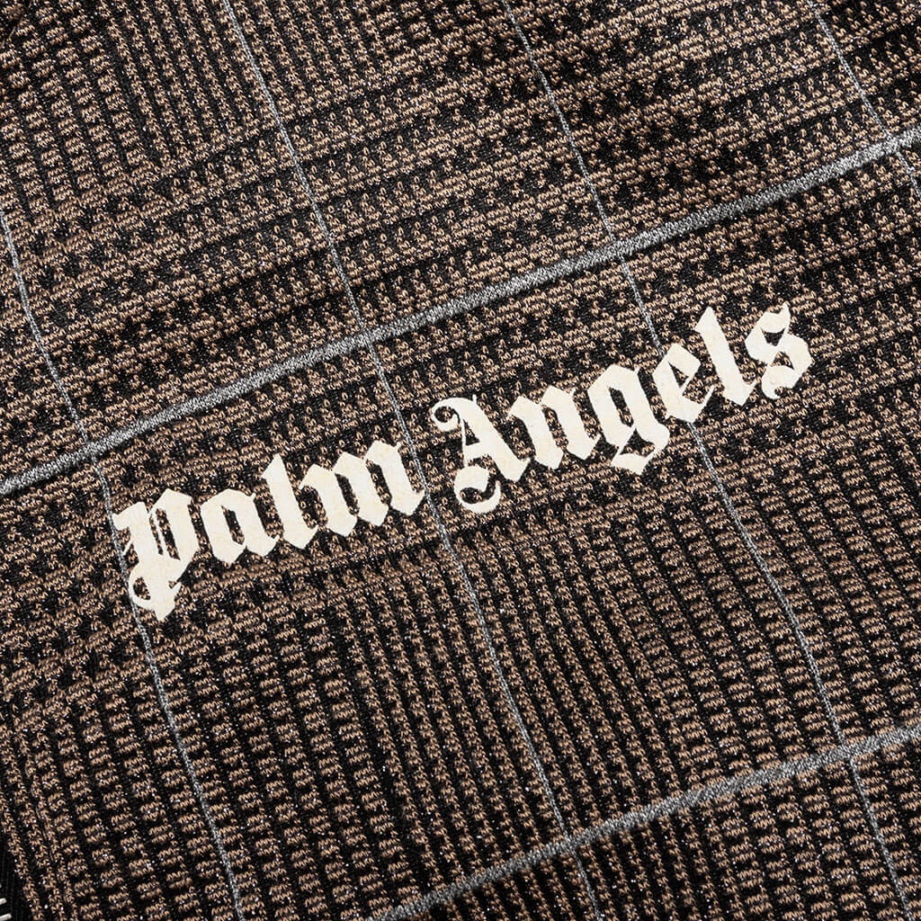 PALM ANGELS BOMBER TRACK JACKET - BROWN/OFF WHITE - 3