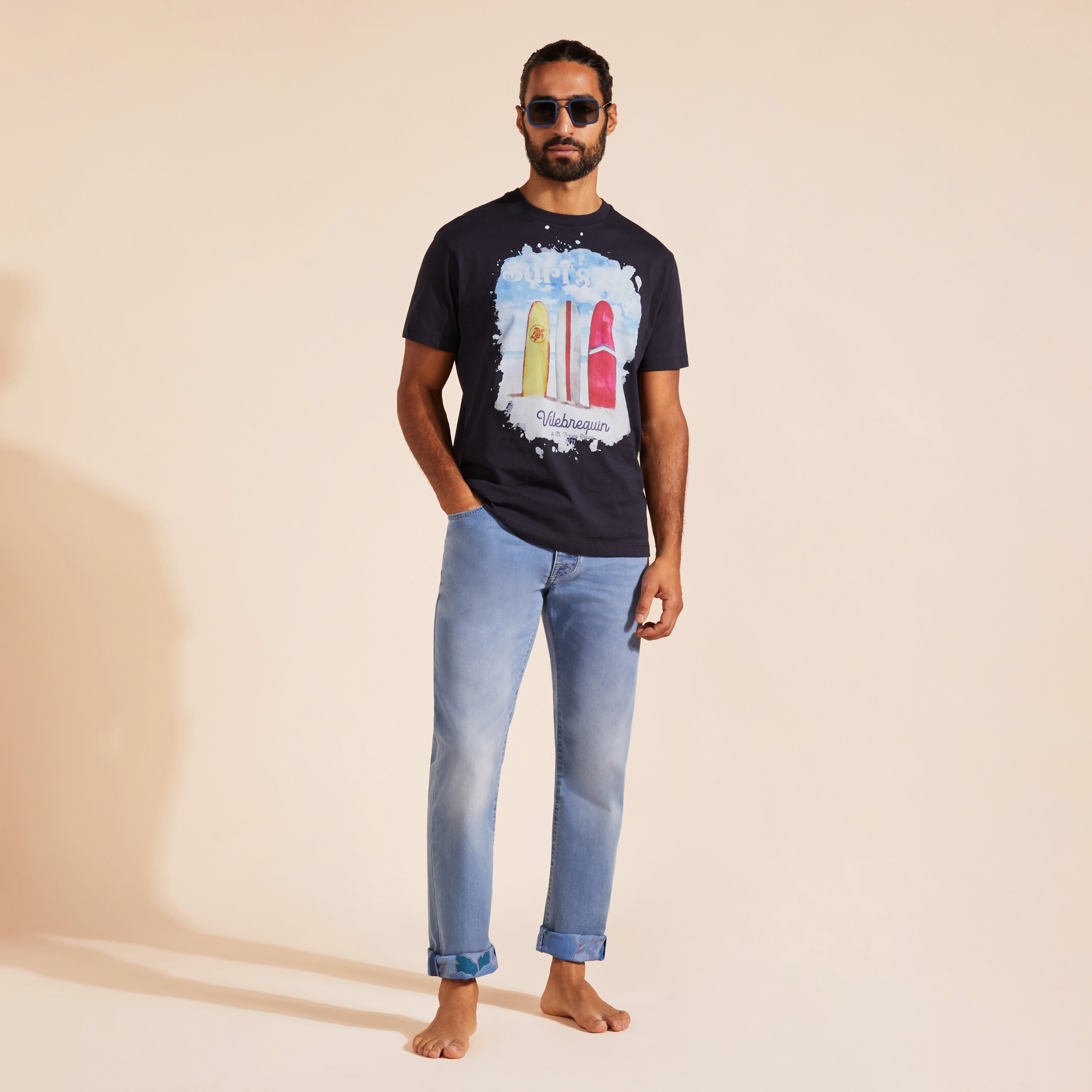 Men Cotton T-Shirt Surf's Up - 5