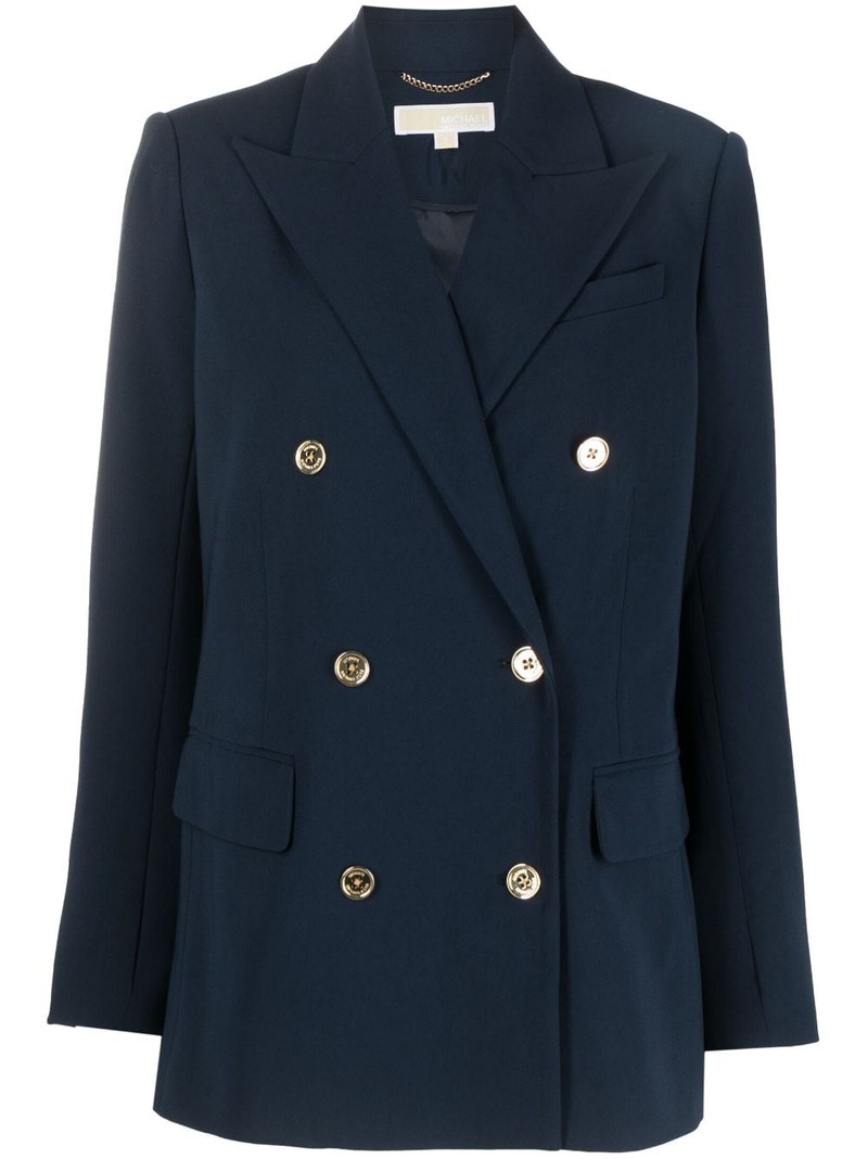 logo-button double-breasted blazer 1