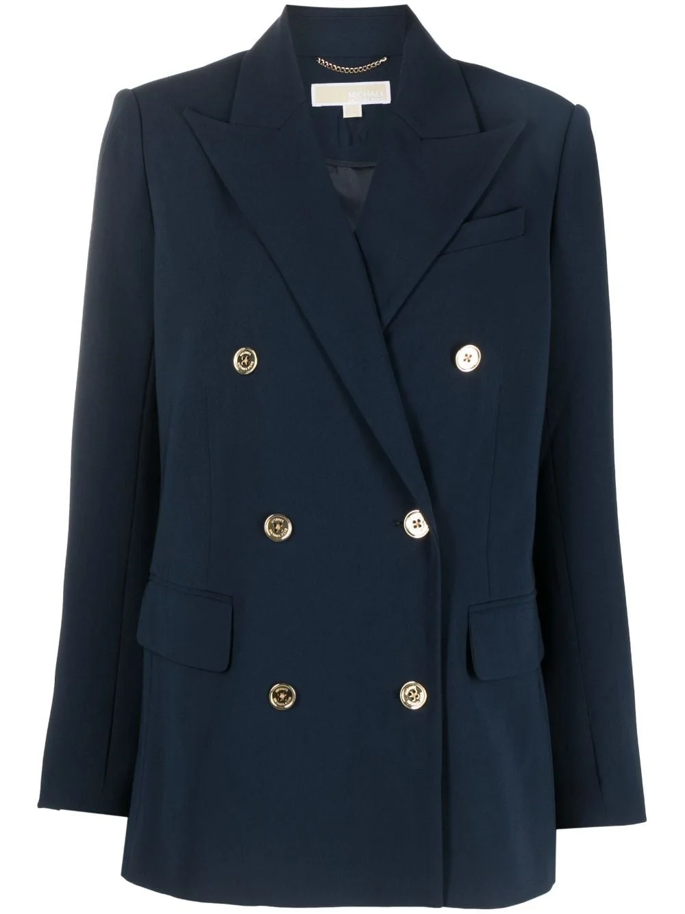 logo-button double-breasted blazer - 1
