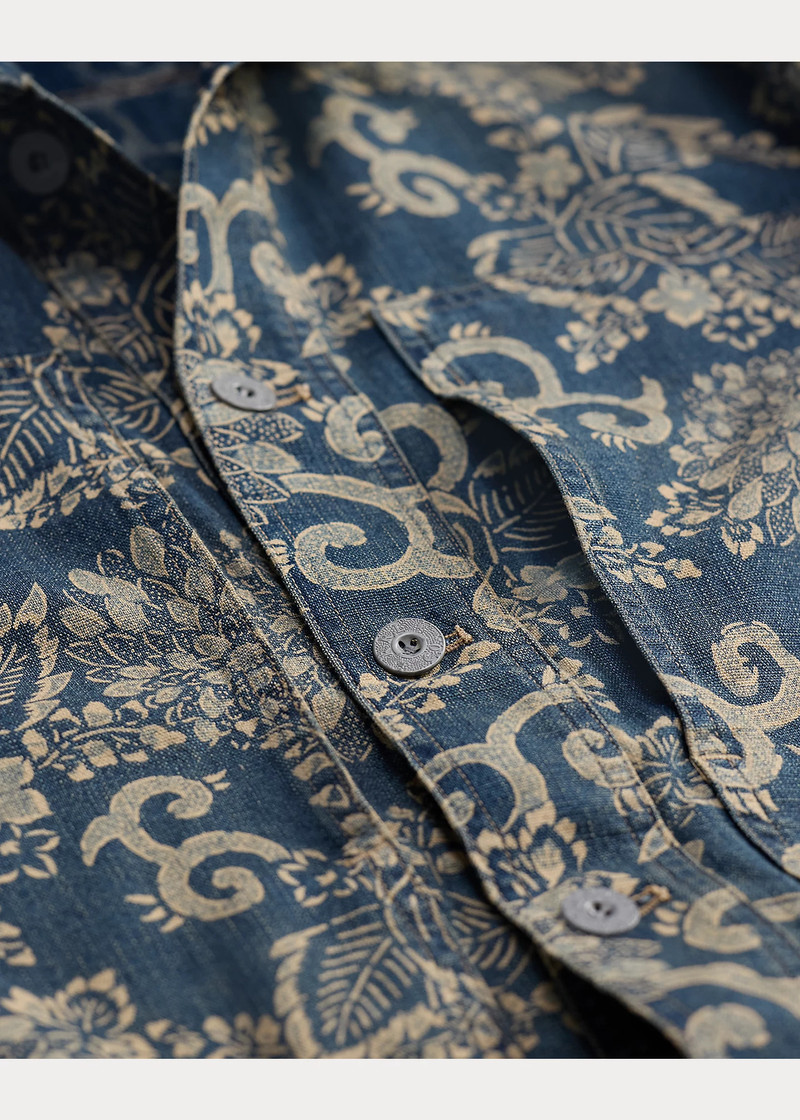 Indigo Print Woven Overshirt 4