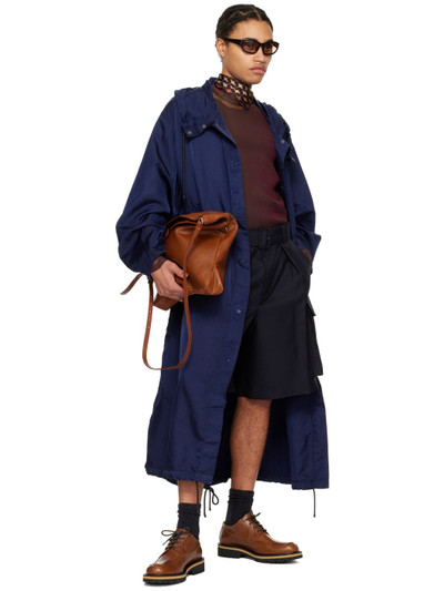 Dries Van Noten Blue Garment-Dyed Coat outlook