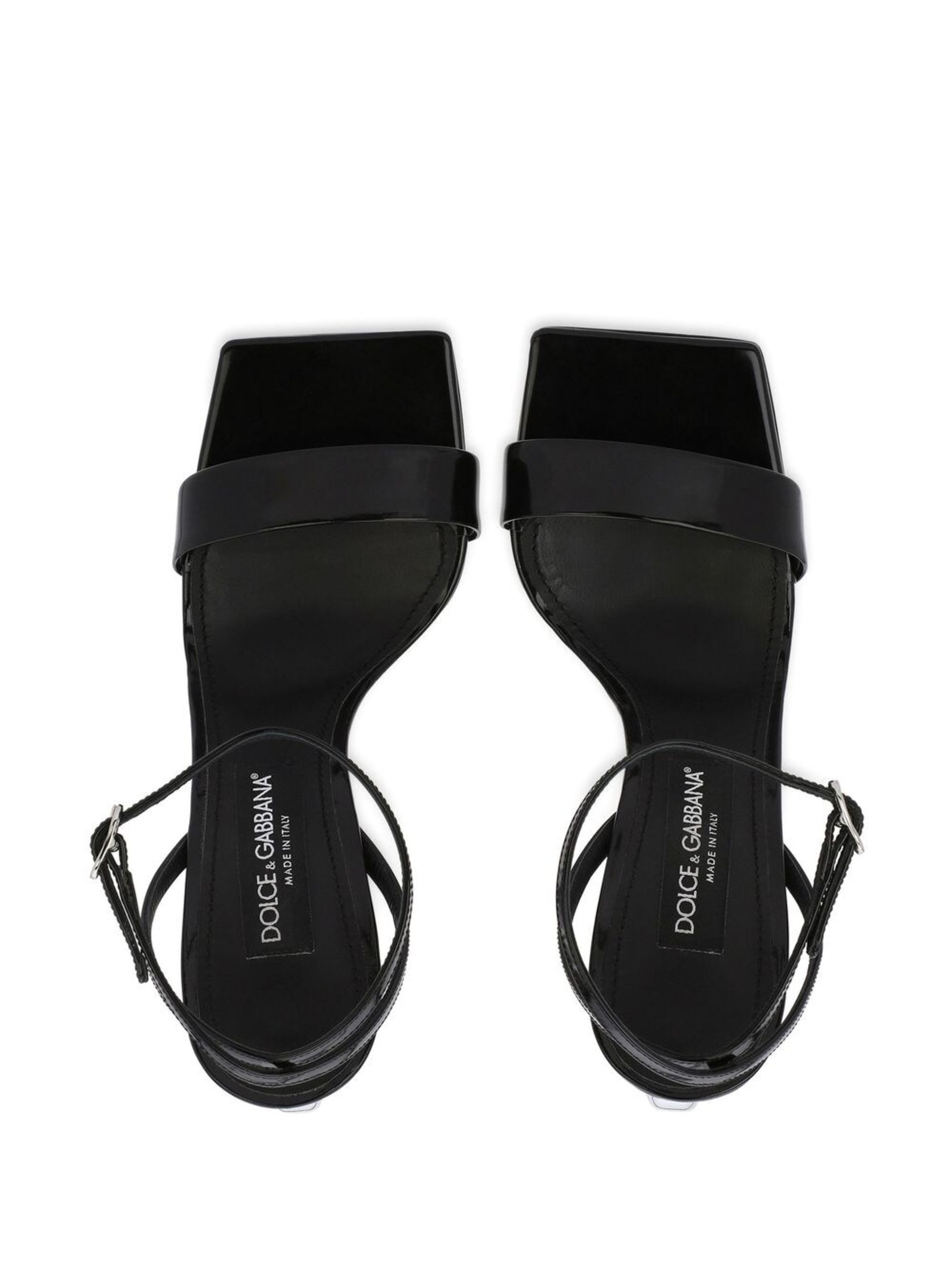 Black Open Toe Sandals - 4