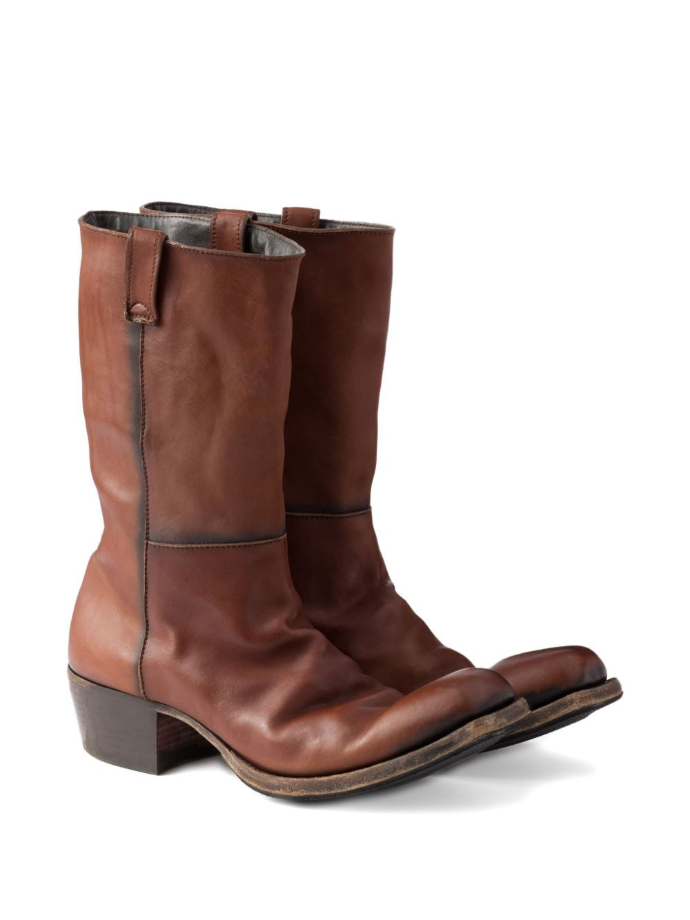 leather cowboy boots - 2