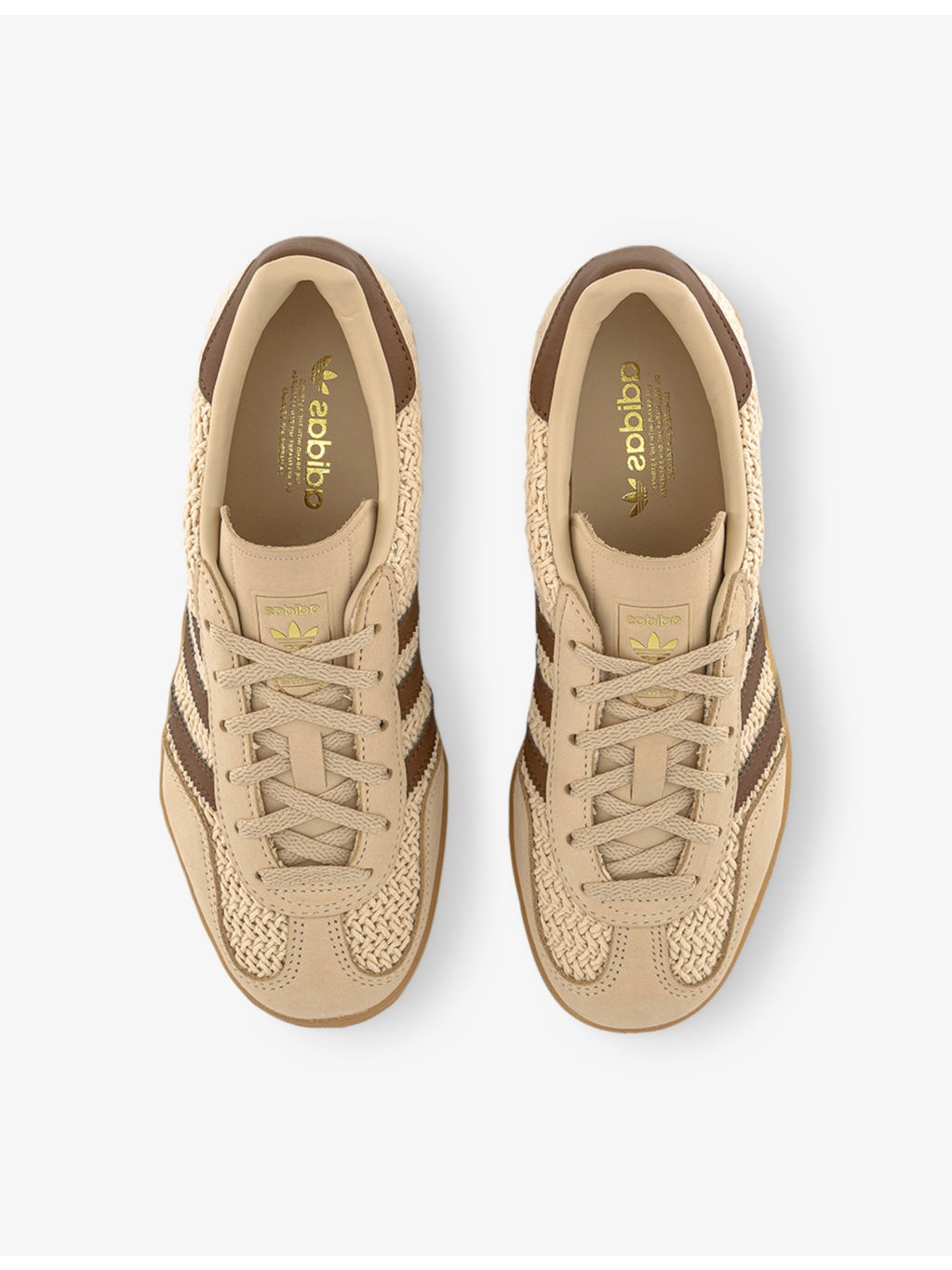 Gazelle Indoor Textured Woven and Leather Low-Top Trainers - 2