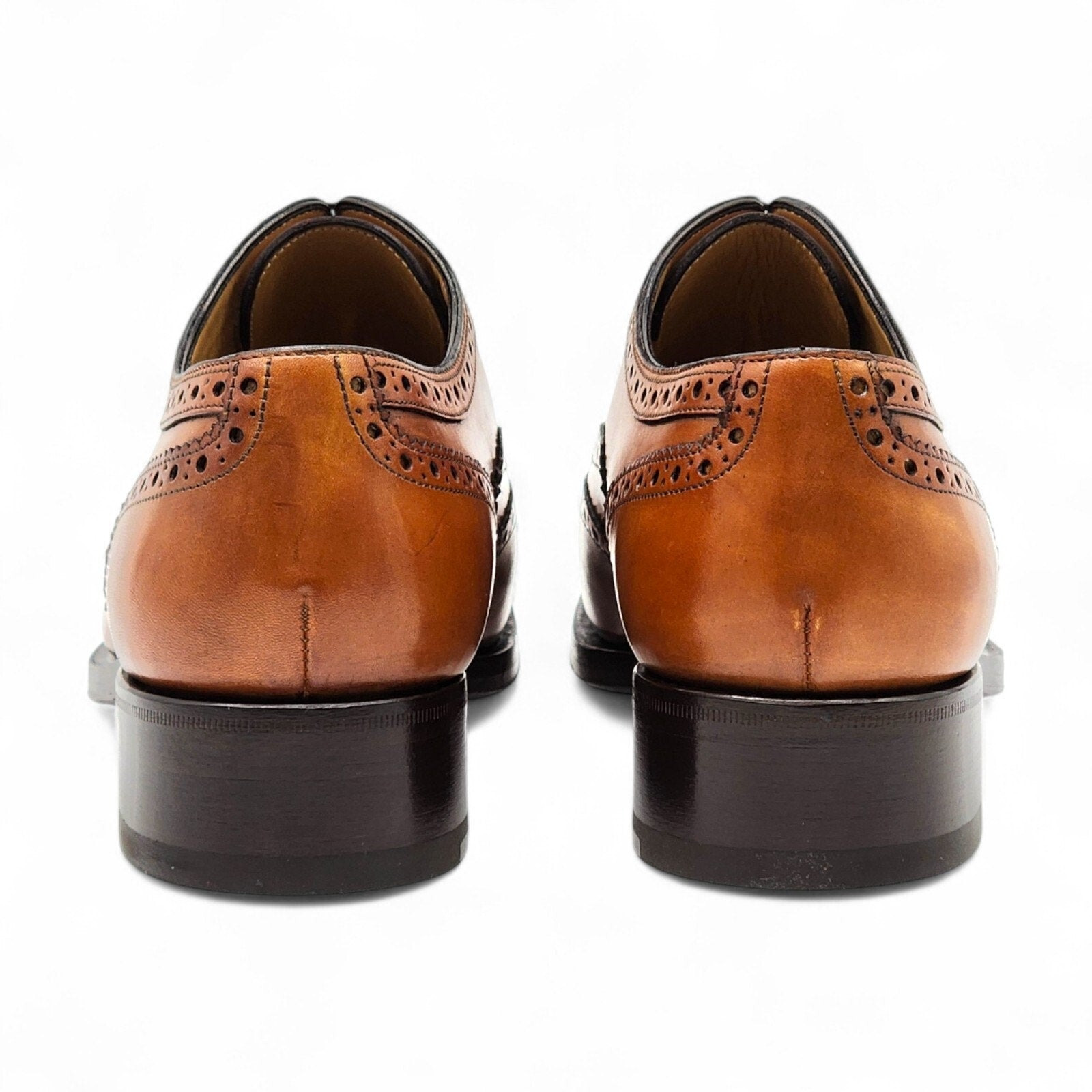 Christian Louboutin Brogue Leather Oxford Shoes Brown EU 39 US 6 - 5
