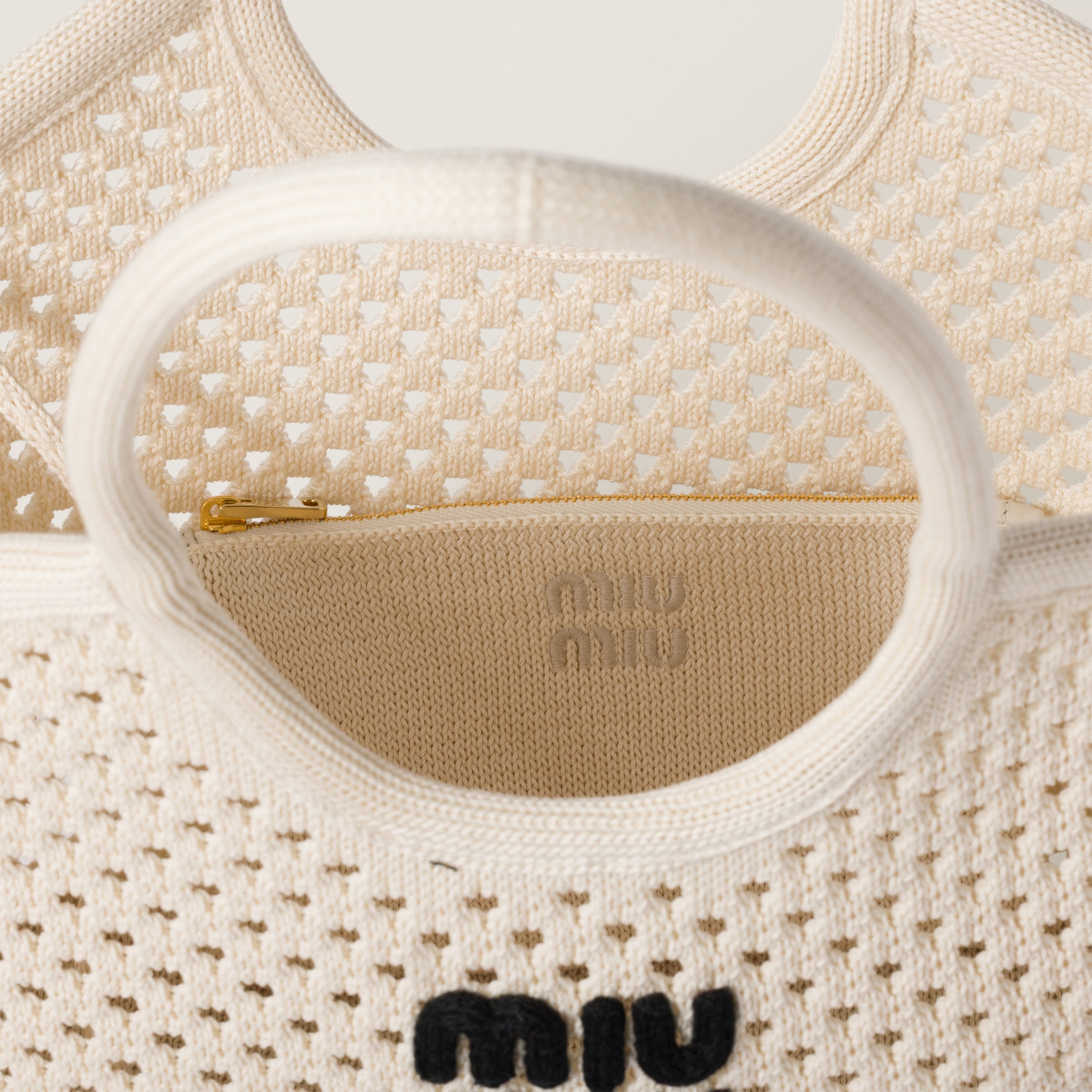 IVY cotton mesh tote bag - 4