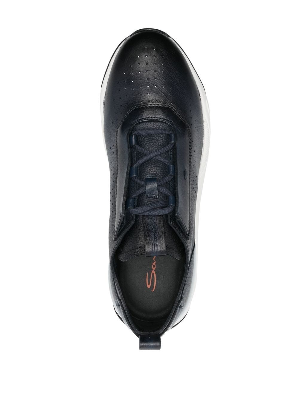 low-top leather sneakers - 4