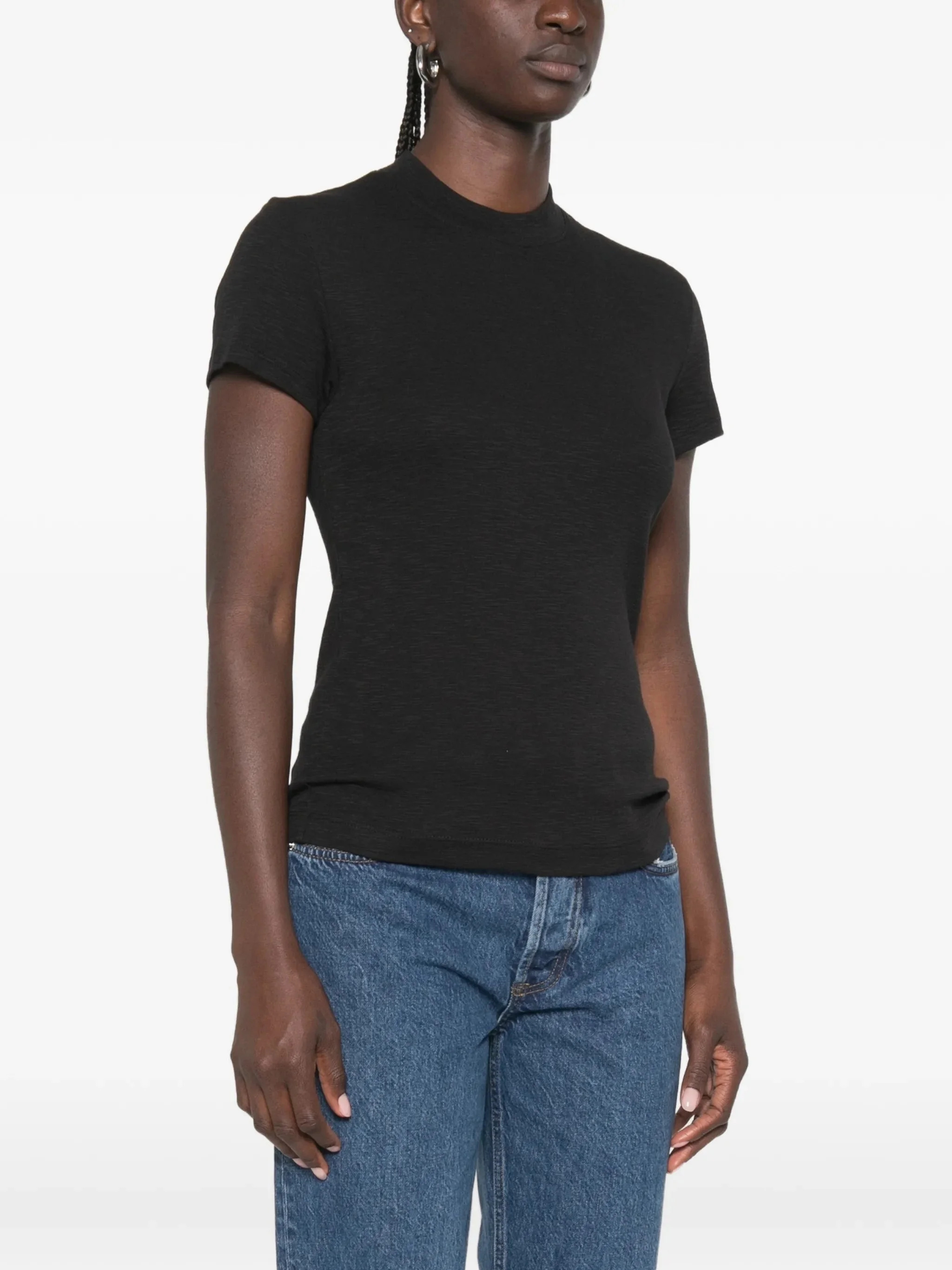 Vince Short-sleeve Mock-neck T-shirt - 1