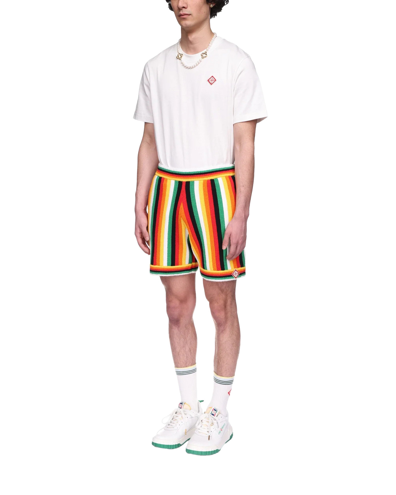 Striped Towelling Shorts - 3