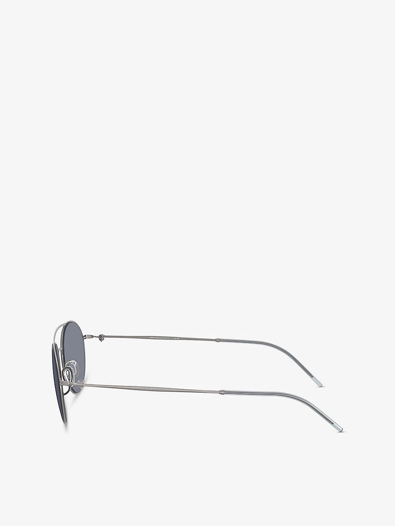 GIORGIO ARMANI AR6169 Pilot-Frame Metal Sunglasses outlook