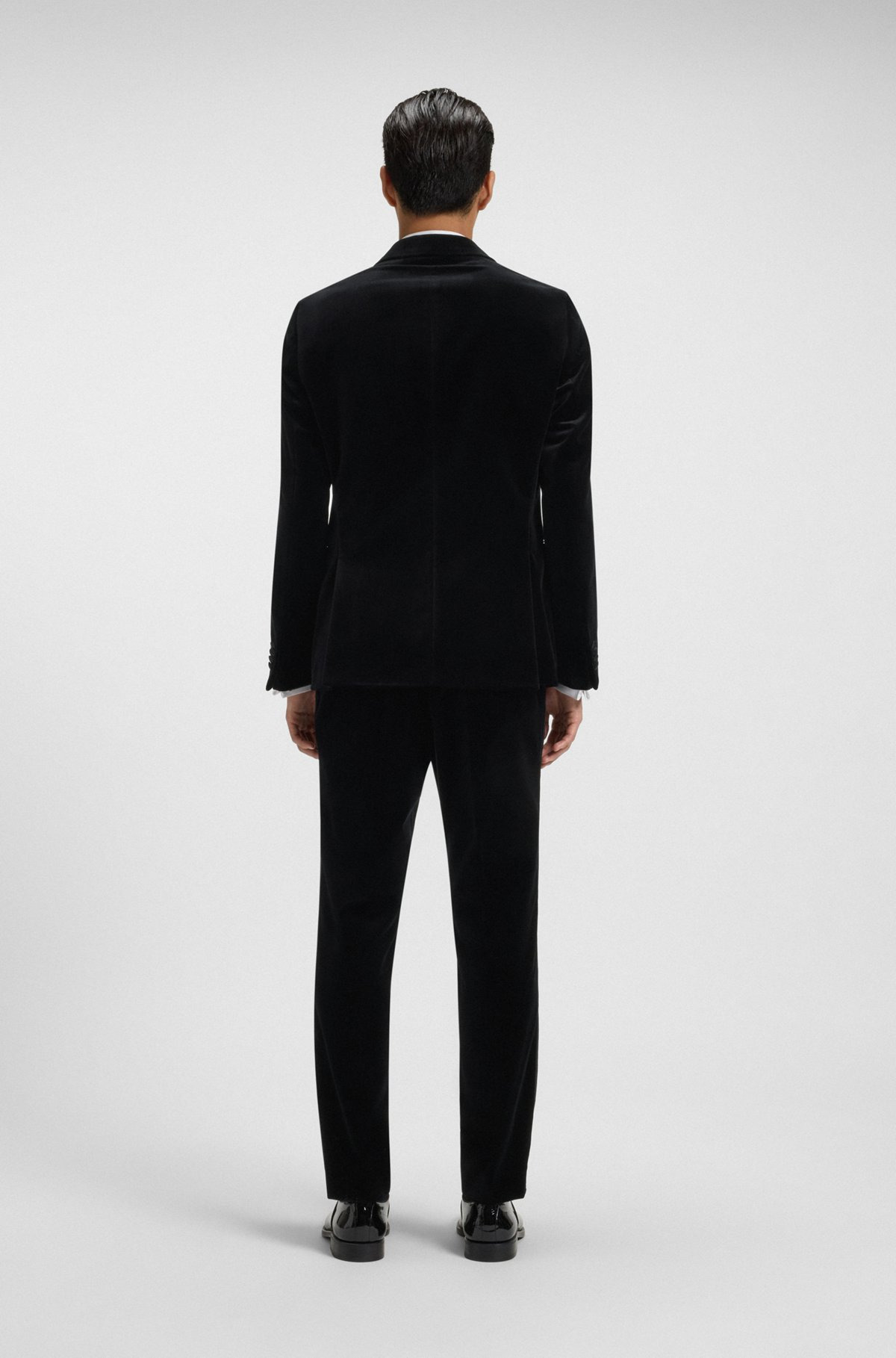 SLIM-FIT TUXEDO JACKET IN COTTON VELVET - 4