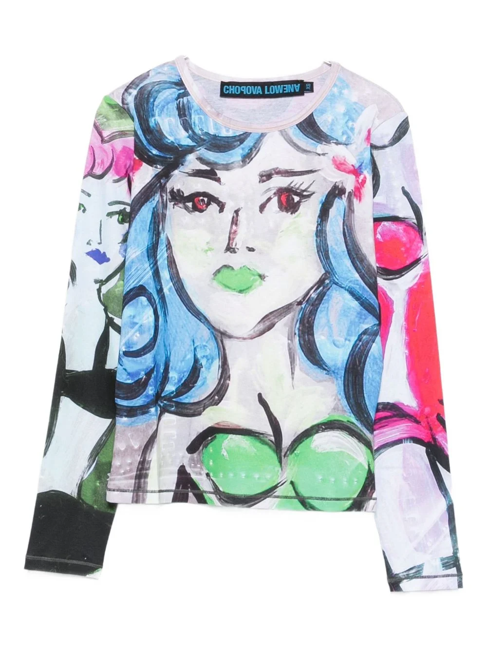 graphic-print long-sleeved T-shirt - 1