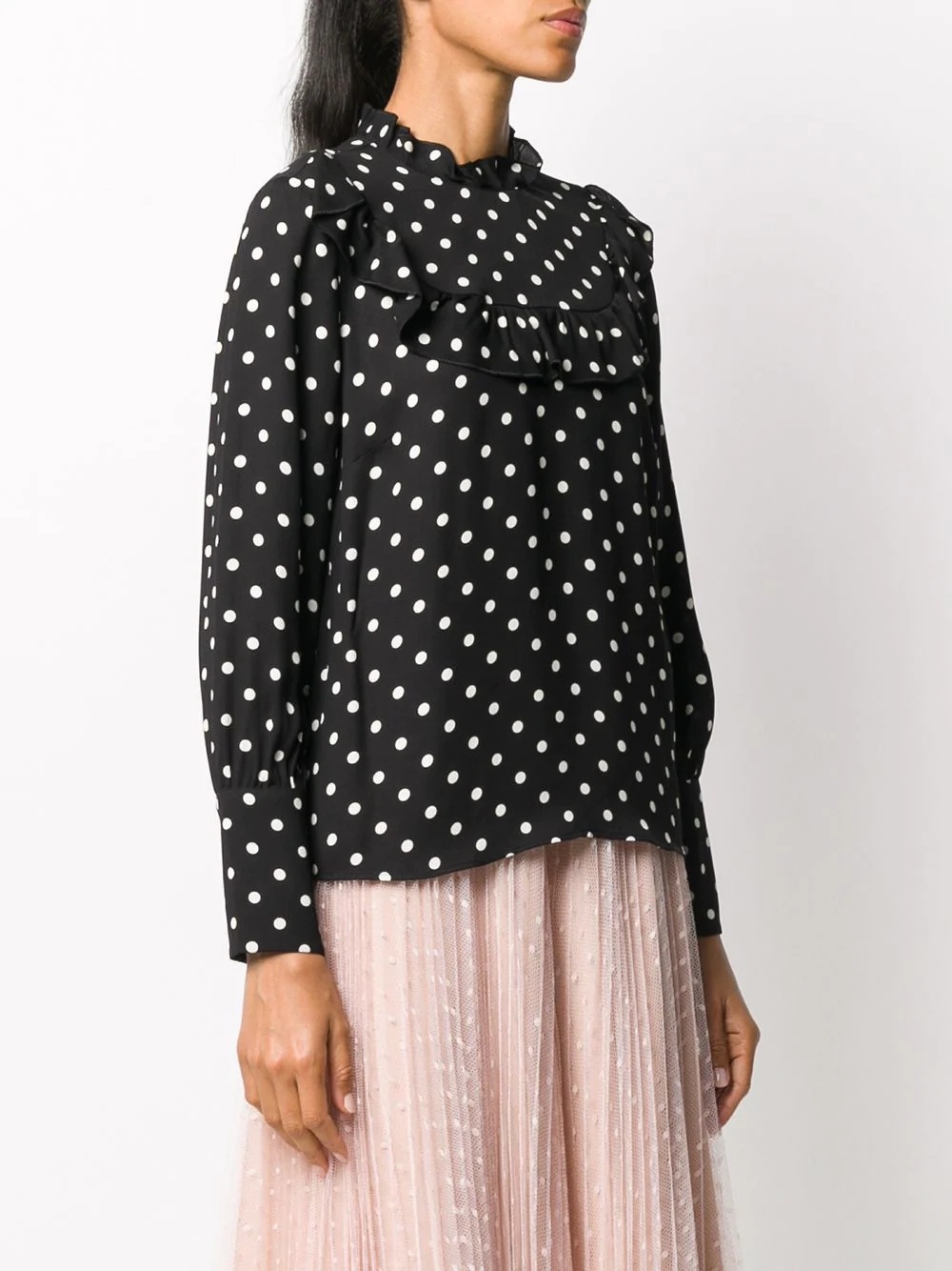 polka dot ruffled top - 3