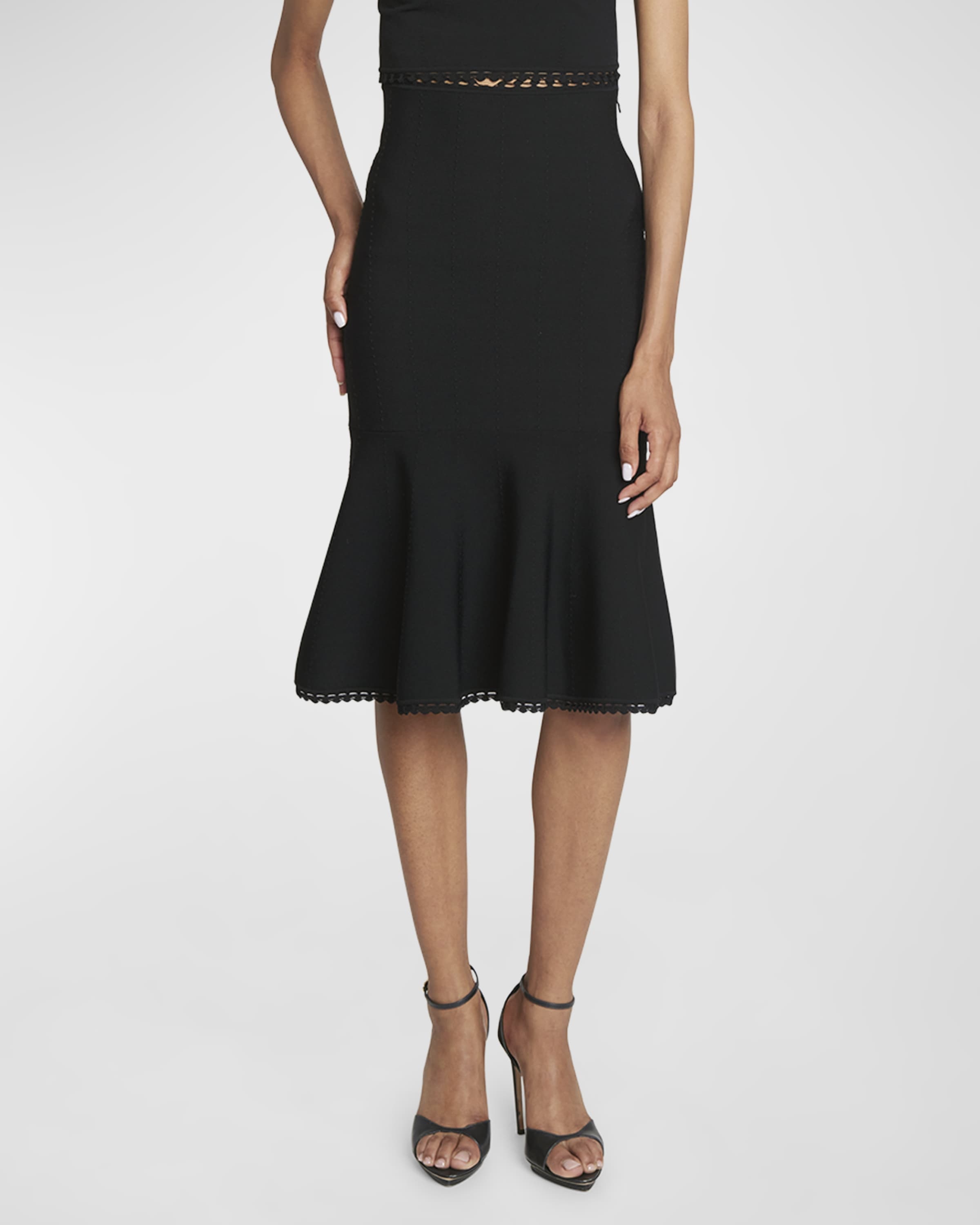 VICTORIA BECKHAM - Fringe Midi Skirt