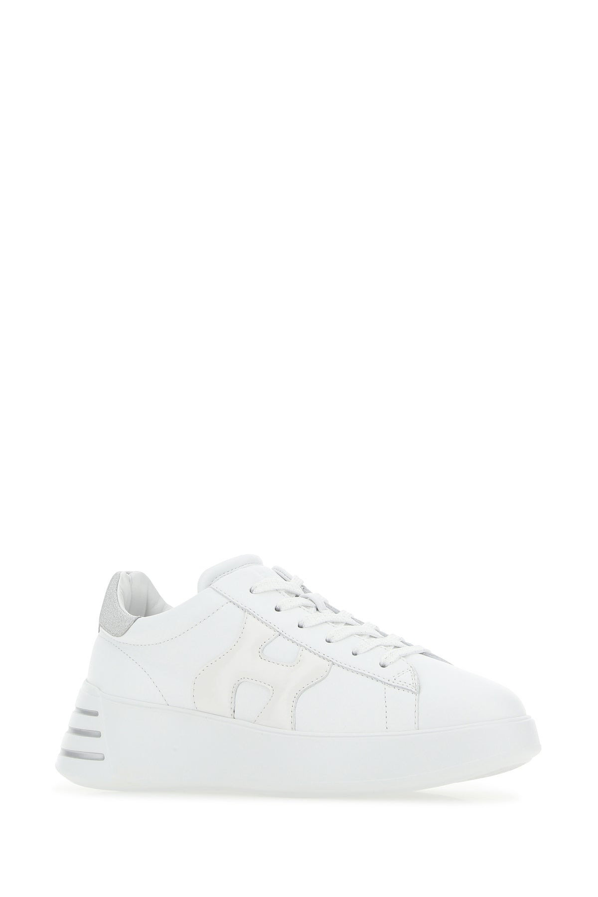 White nappa leather Rebel sneakers - 2