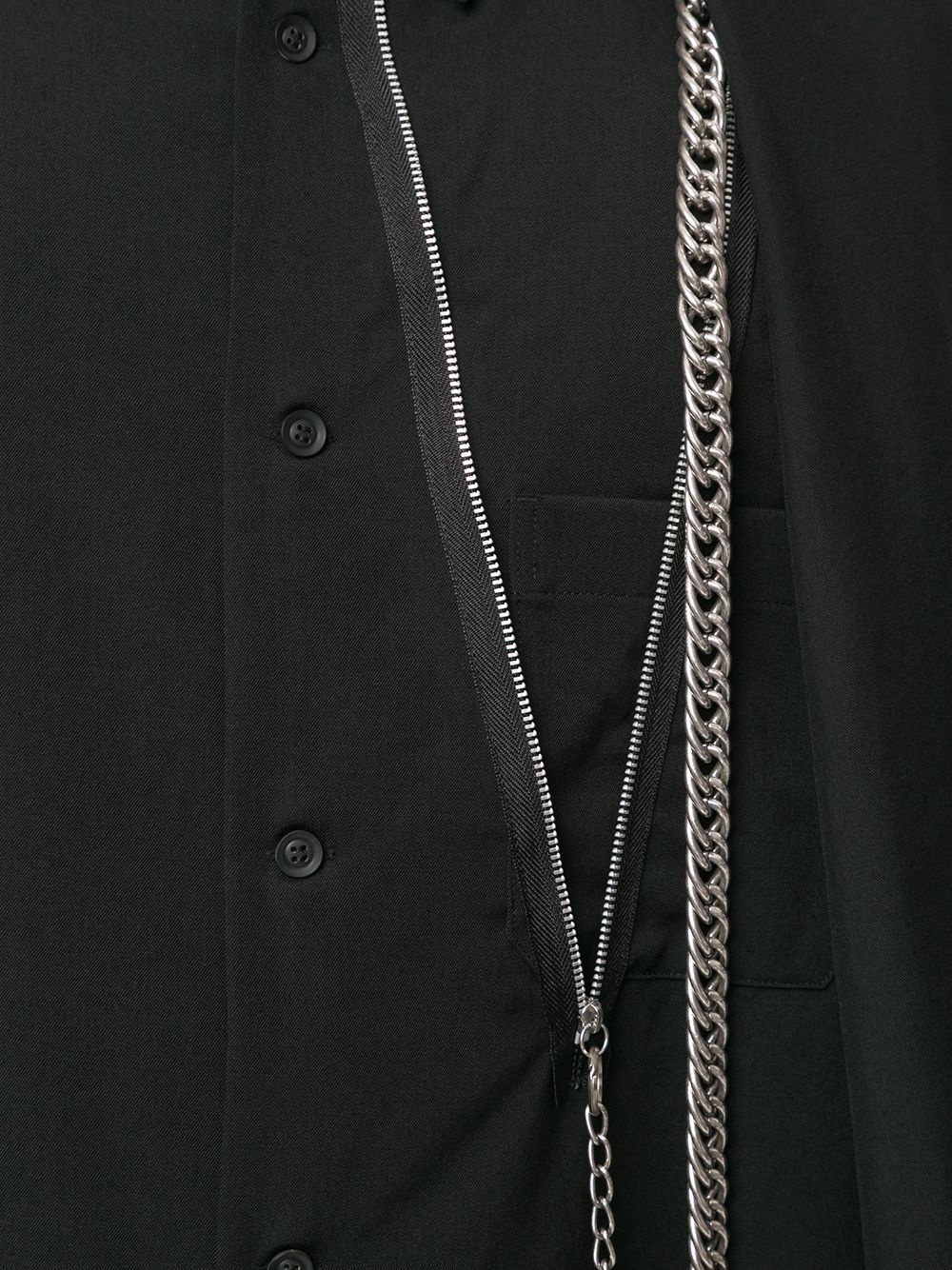 long sleeve chain-detail shirt - 5