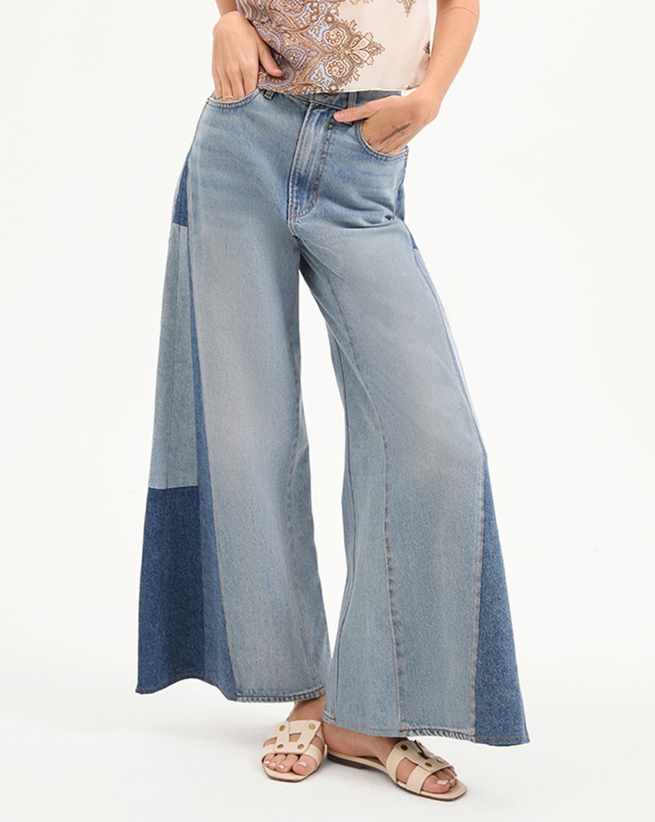 VICKI PATCHWORK WIDE-LEG JEAN - 3