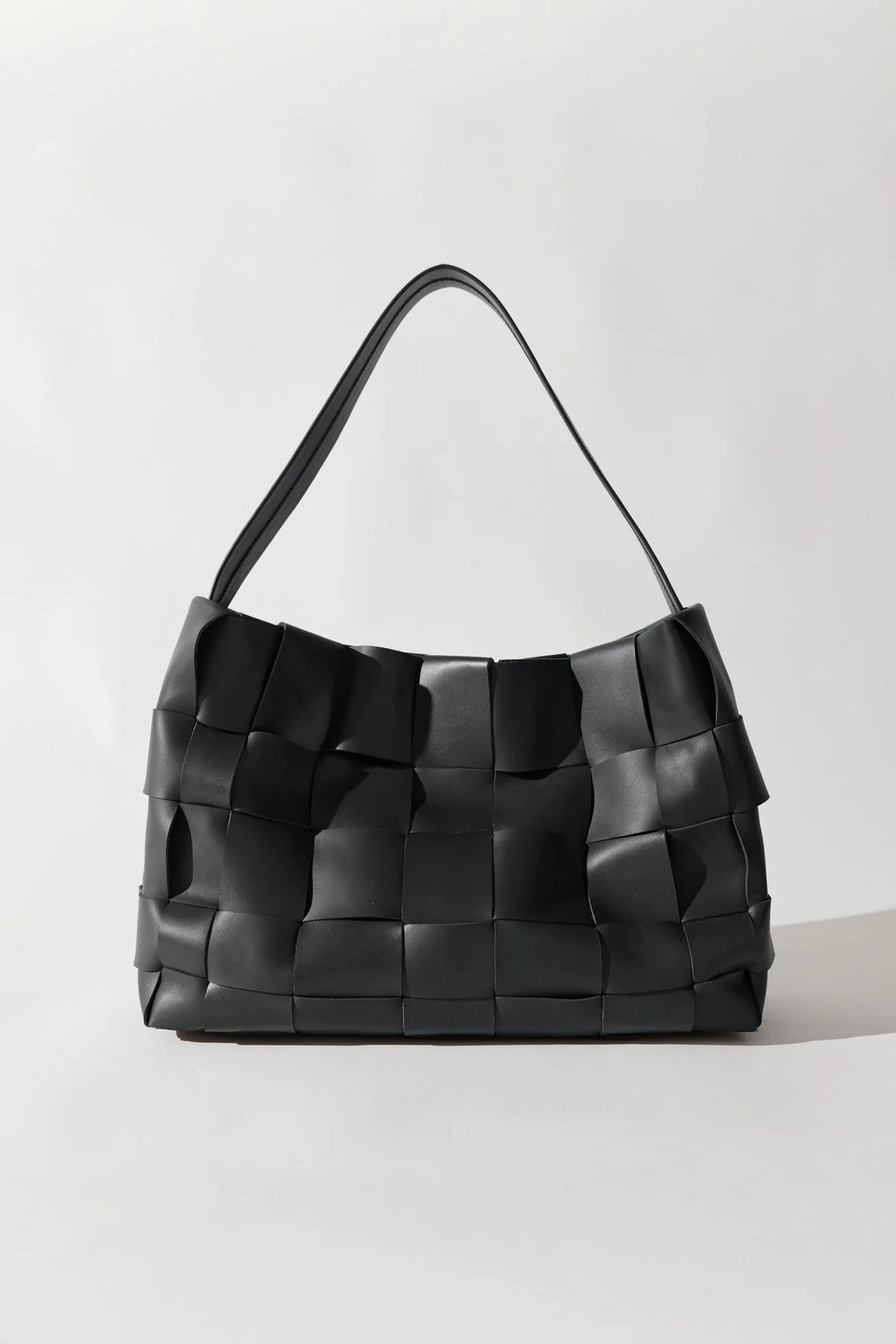 Woven Large Tote - Black - 1