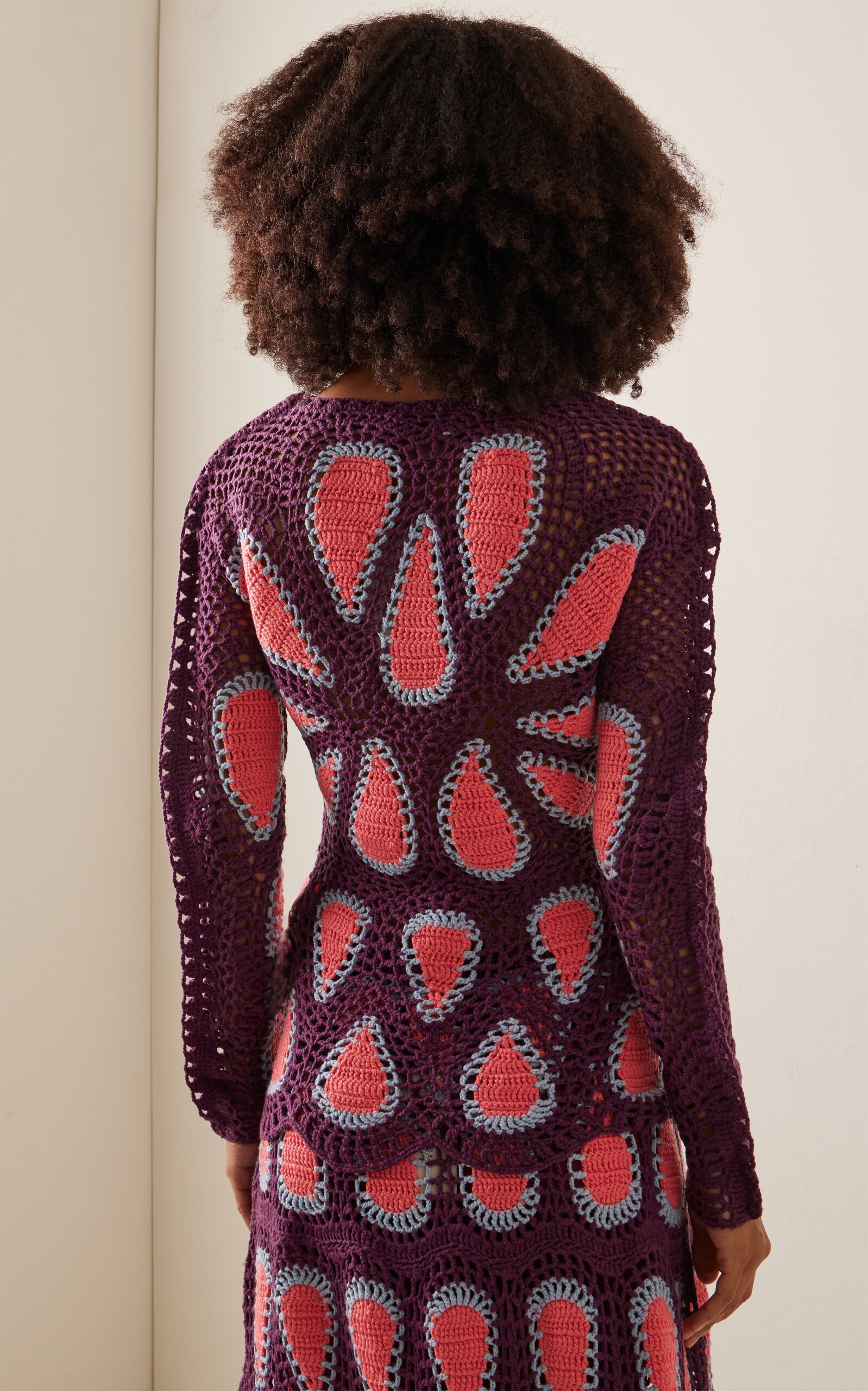 Cappa Crocheted Wool-Cashmere Top multi - 4