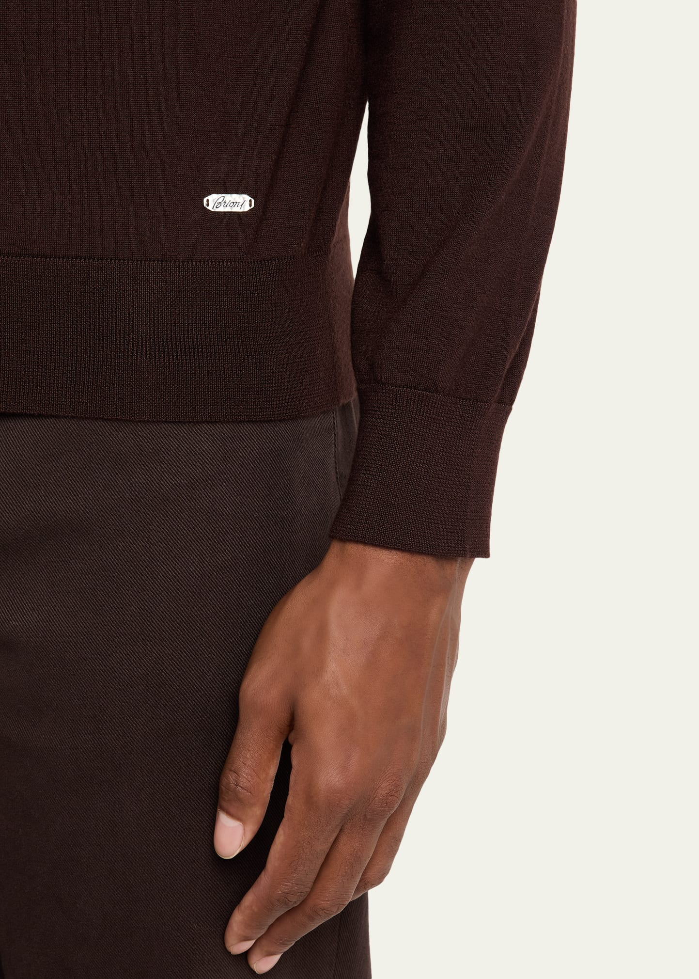 Men's Cashmere and Silk Slim Turtleneck Sweater - 5