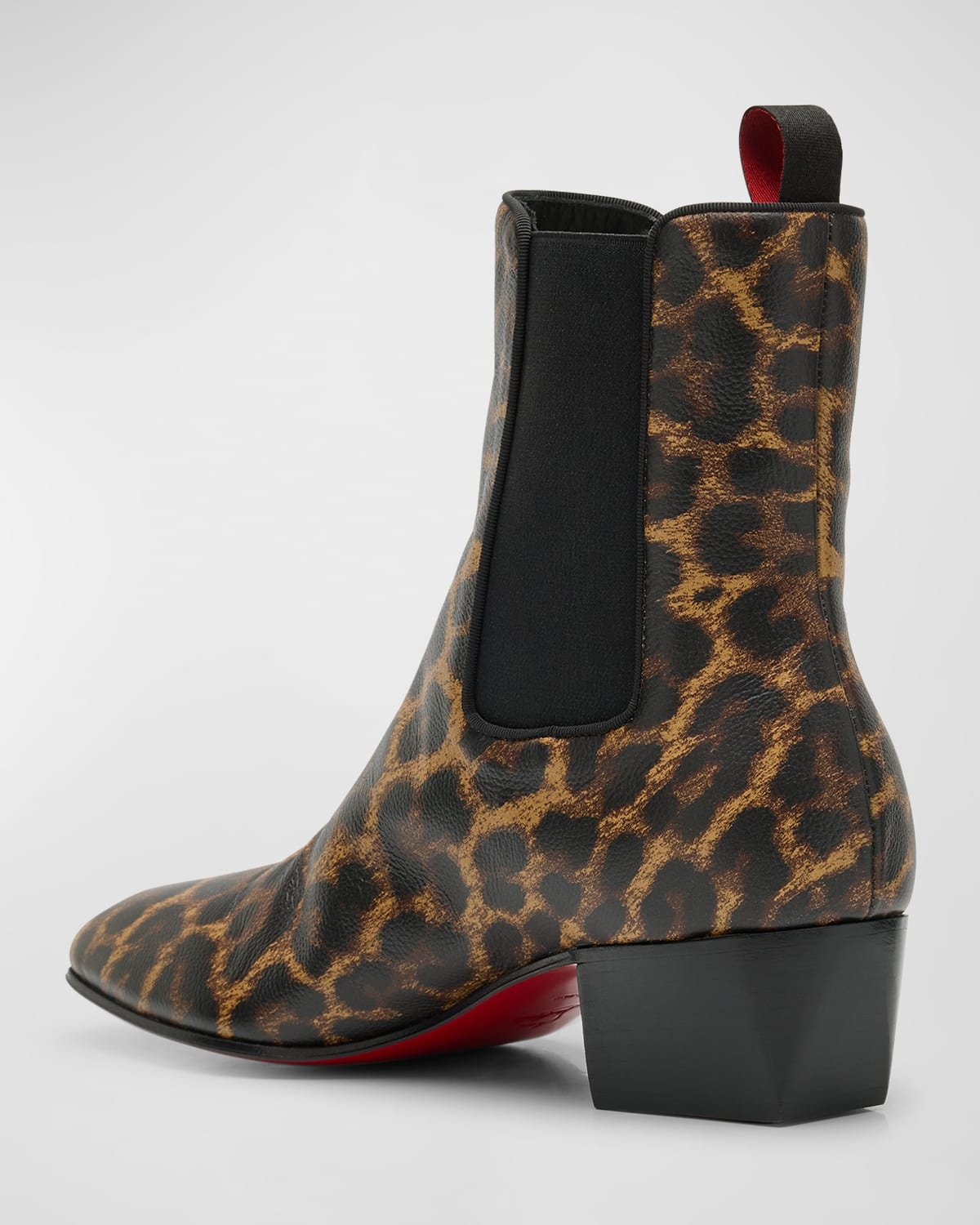 Men's Rosalio Leopard Red Sole Chelsea Boots - 3