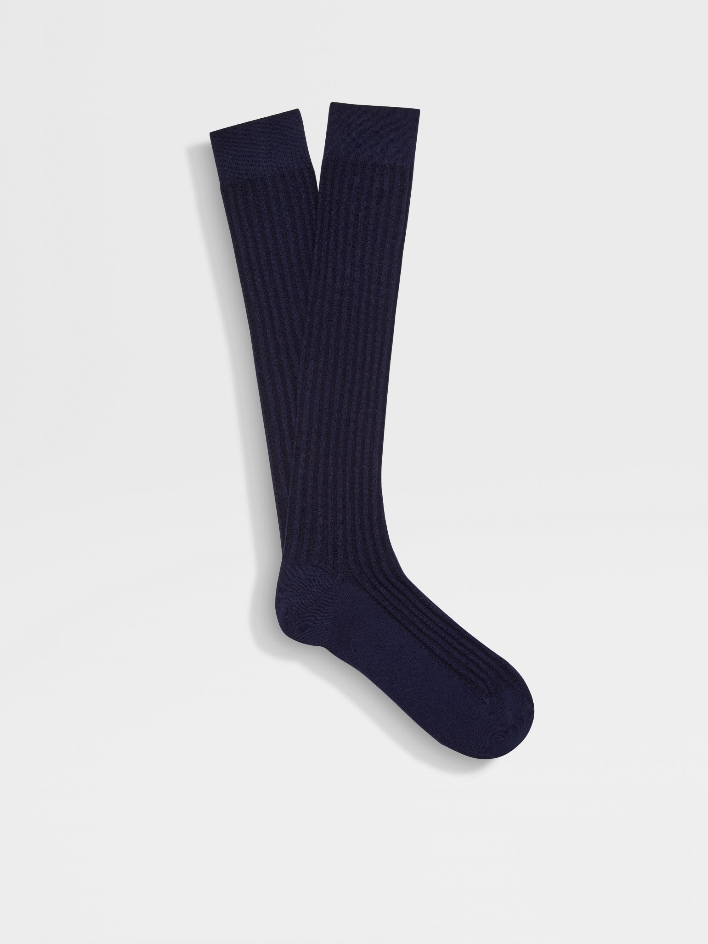 BLUE COTTON BLEND SOCKS - 1