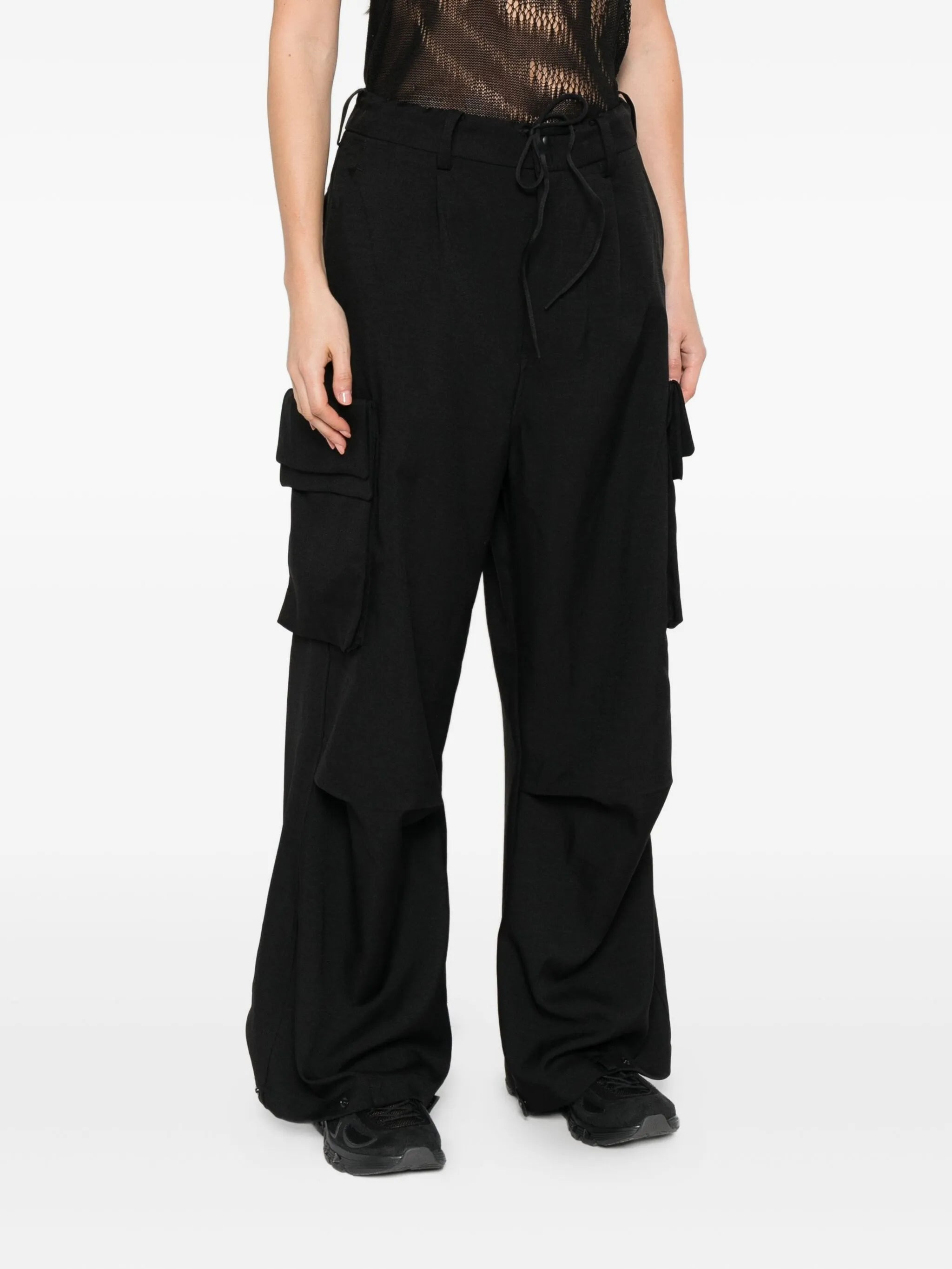 Y-3 Drawstring Cargo Trousers - 4