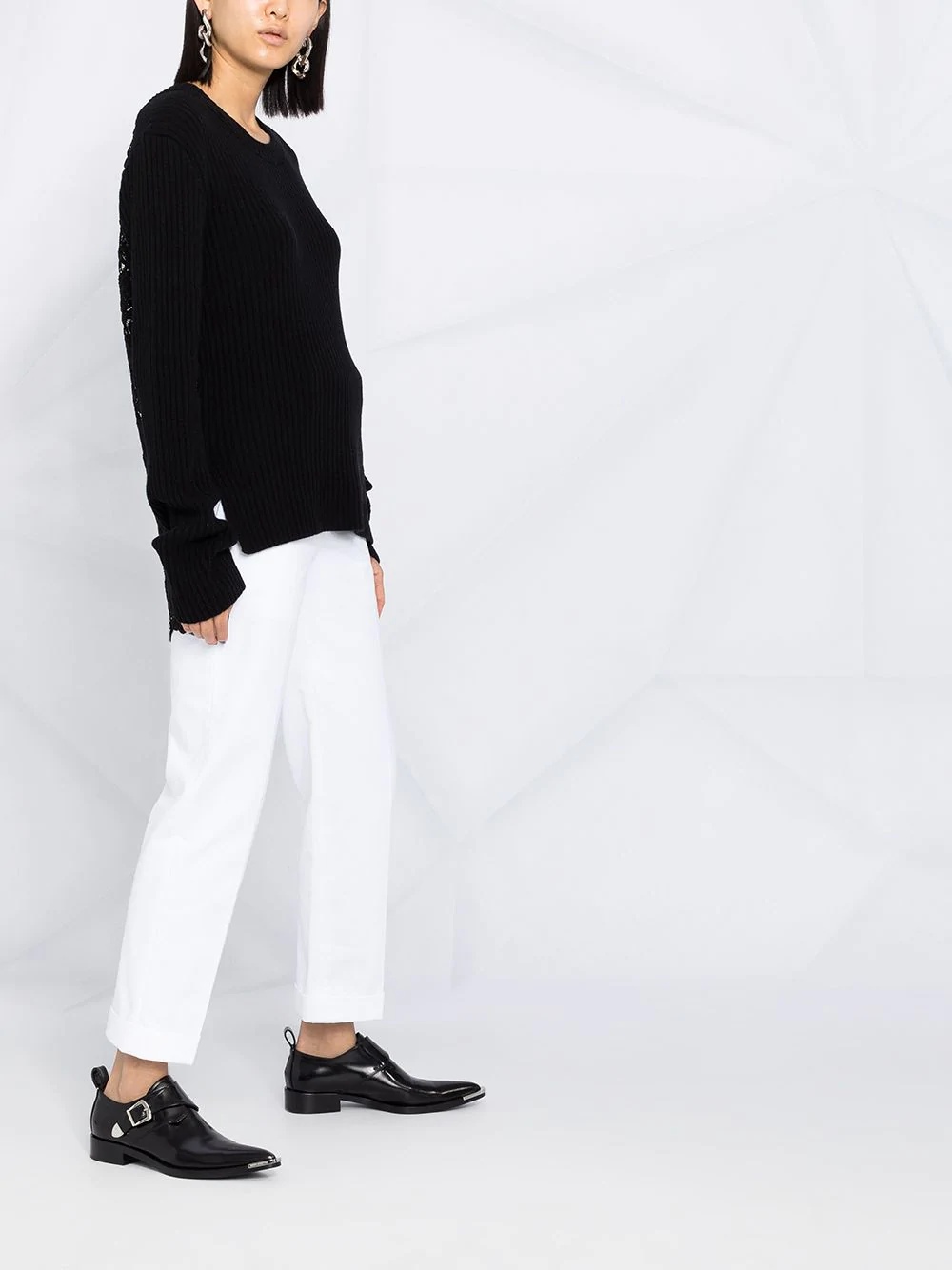 mid-rise straight leg trousers - 2