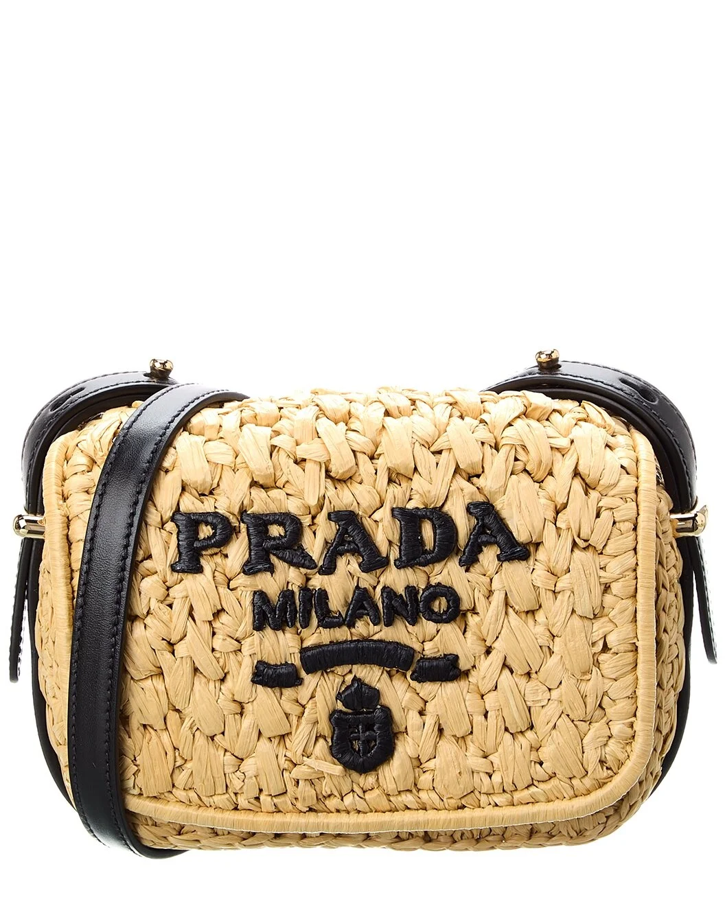 Prada Logo Crochet & Leather Shoulder bag - 1