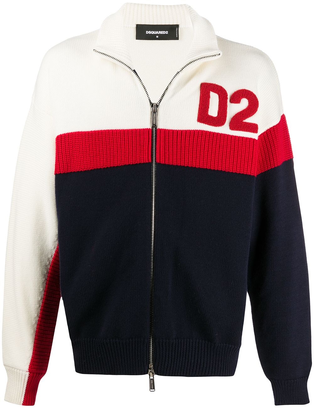 D2 zipped front cardigan - 1