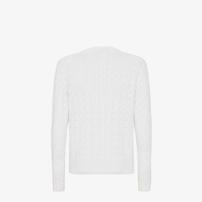 FENDI White cotton sweater outlook