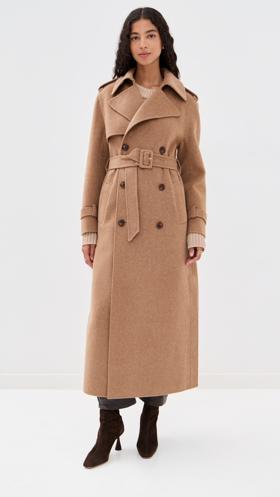Rumi Belted Long Coat - 7