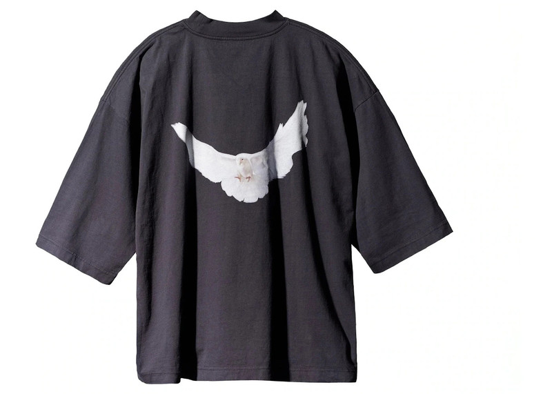 YEEZY Yeezy Gap Engineered by Balenciaga Dove 3/4 Sleeve Tee Washed Black outlook