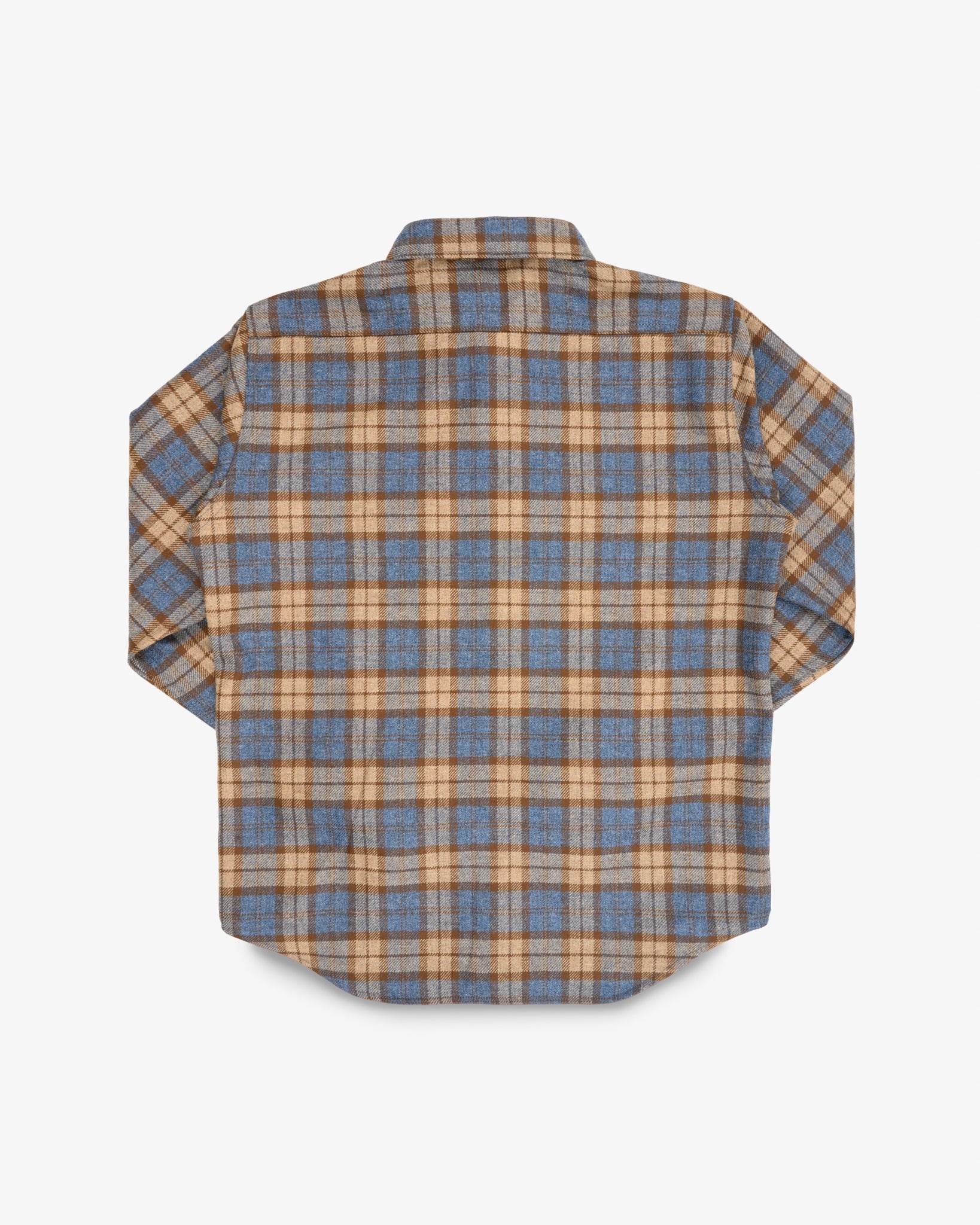 14OZ FOX BROTHERS® WOOL CPO SHIRT - TUSCAN BROWN CHECK TWILL FLANNEL - 5