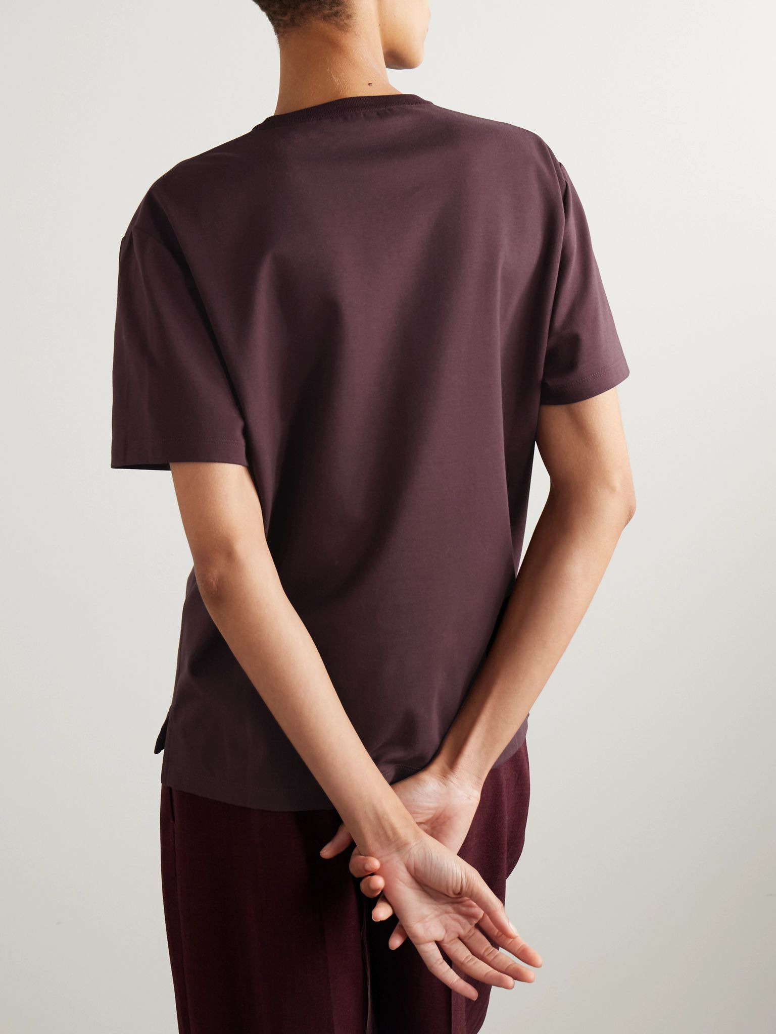 Neo cotton-jersey T-shirt Burgundy - 4