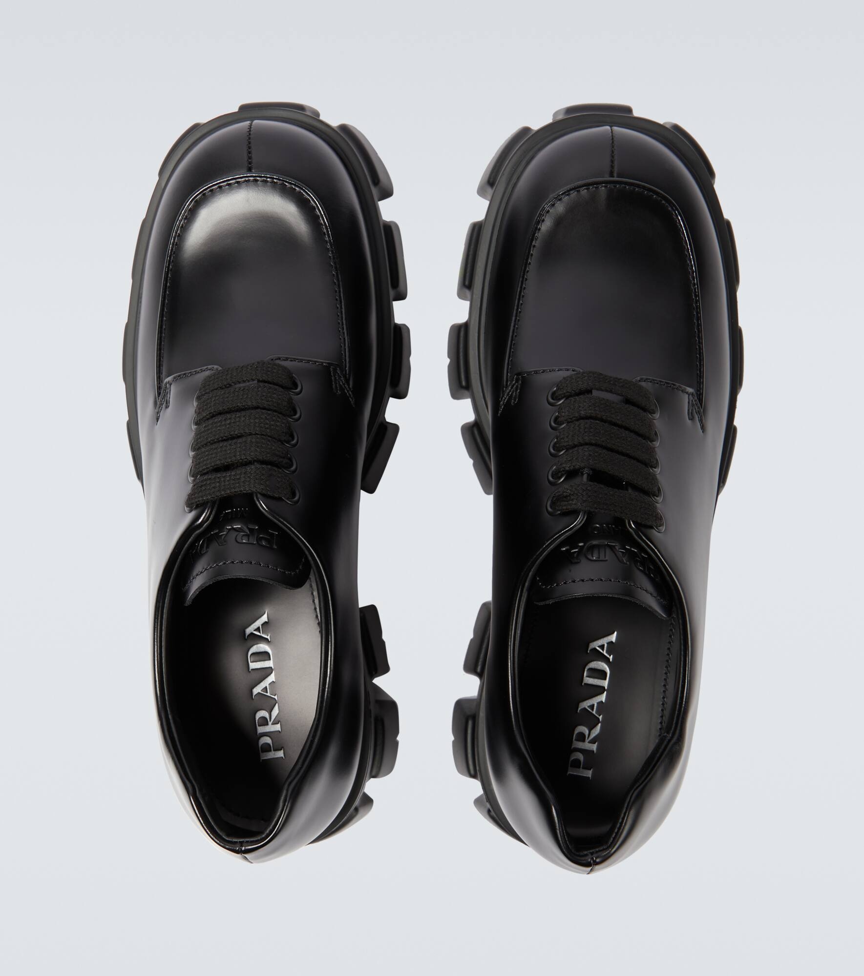 Monolith brushed leather derby shoes - 4