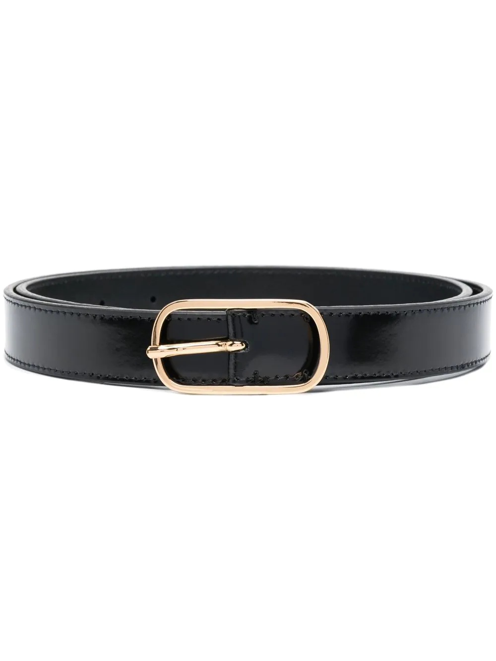 buckle-fastening leather belt - 1