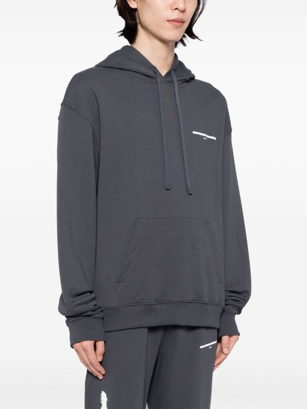 graphic-print cotton hoodie - 4