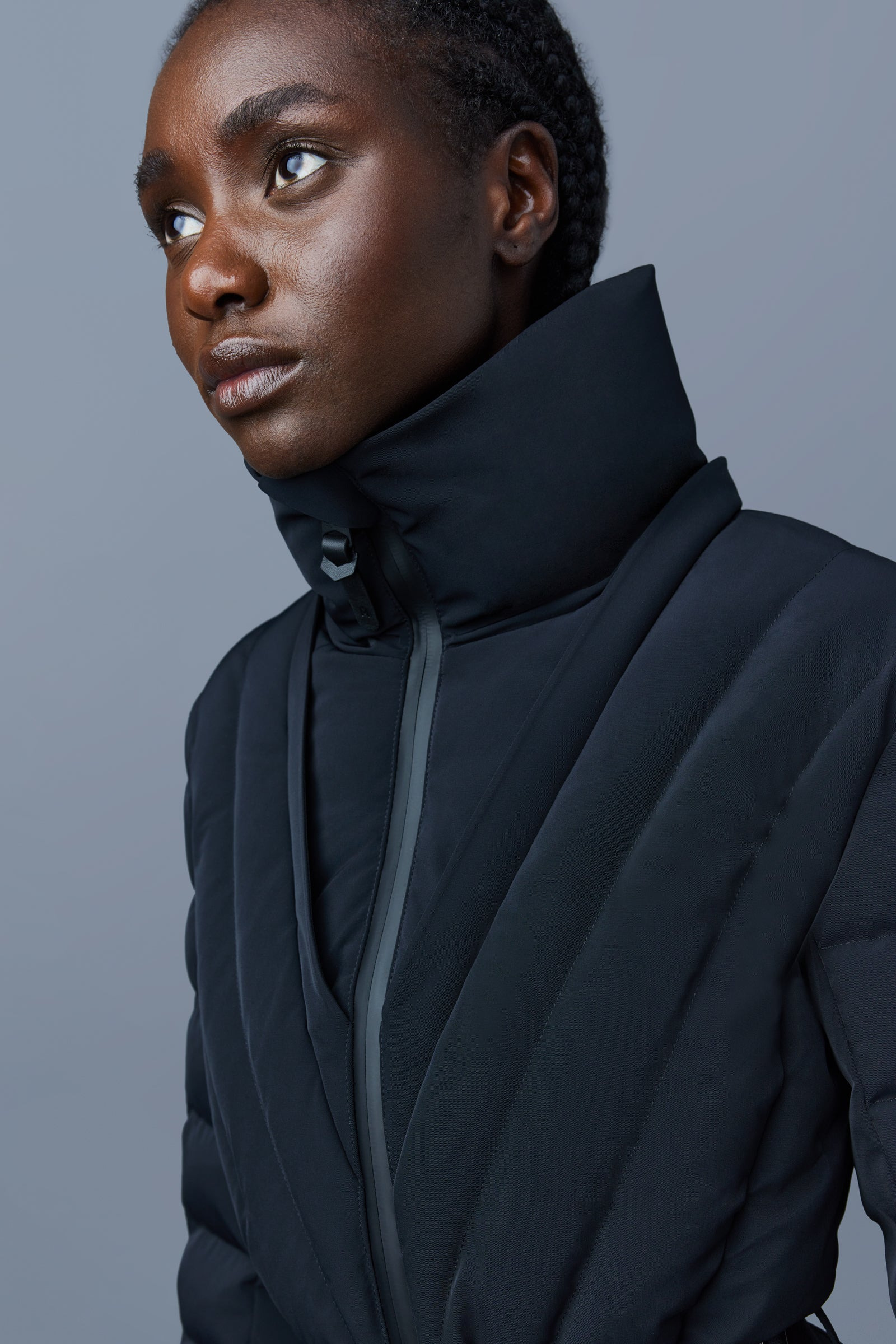 ELITA-SH Belted down ski jacket with fur trimmed hood - 6