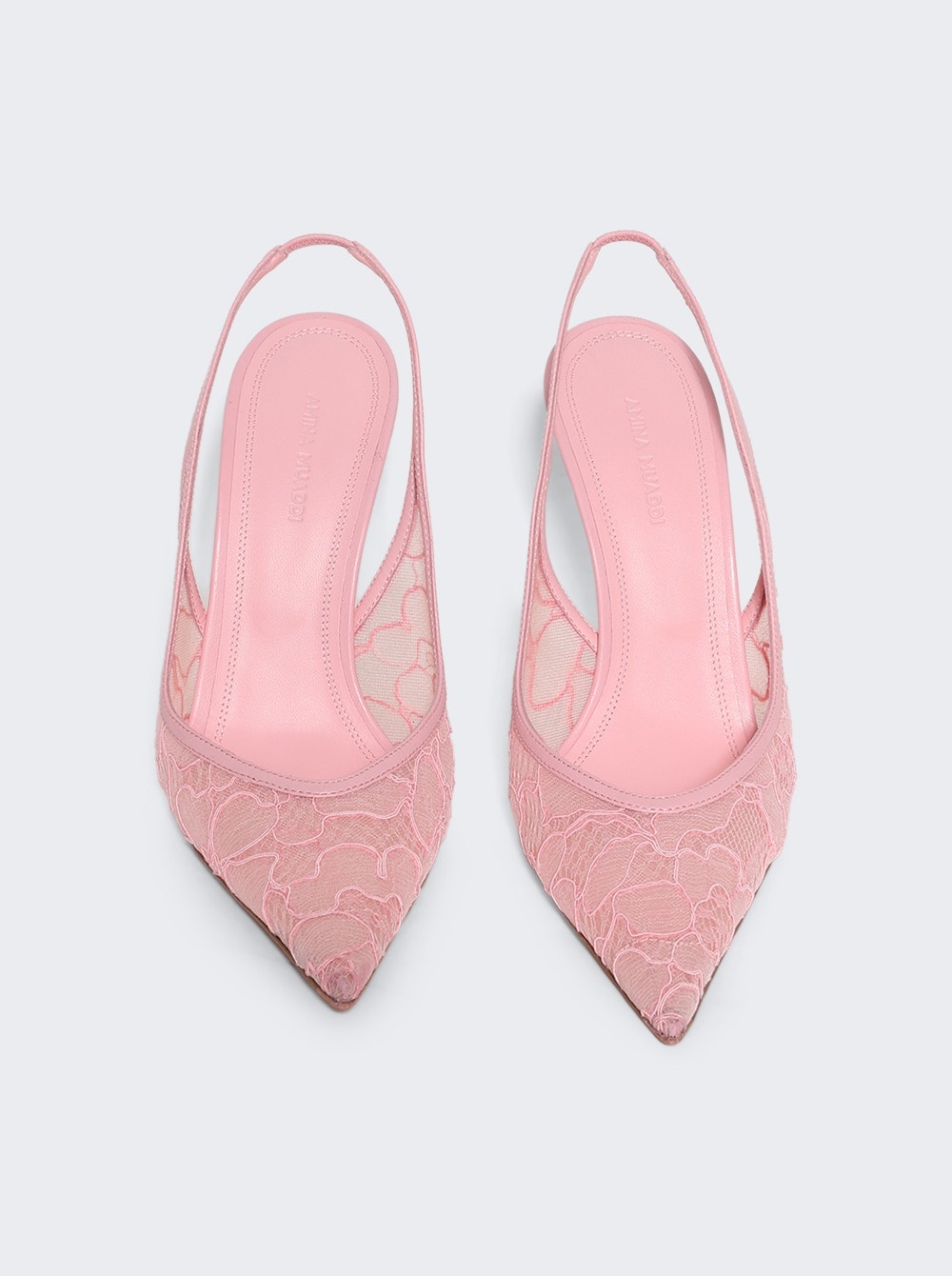 Anok Lace Slingback Pump Baby Pink - 3