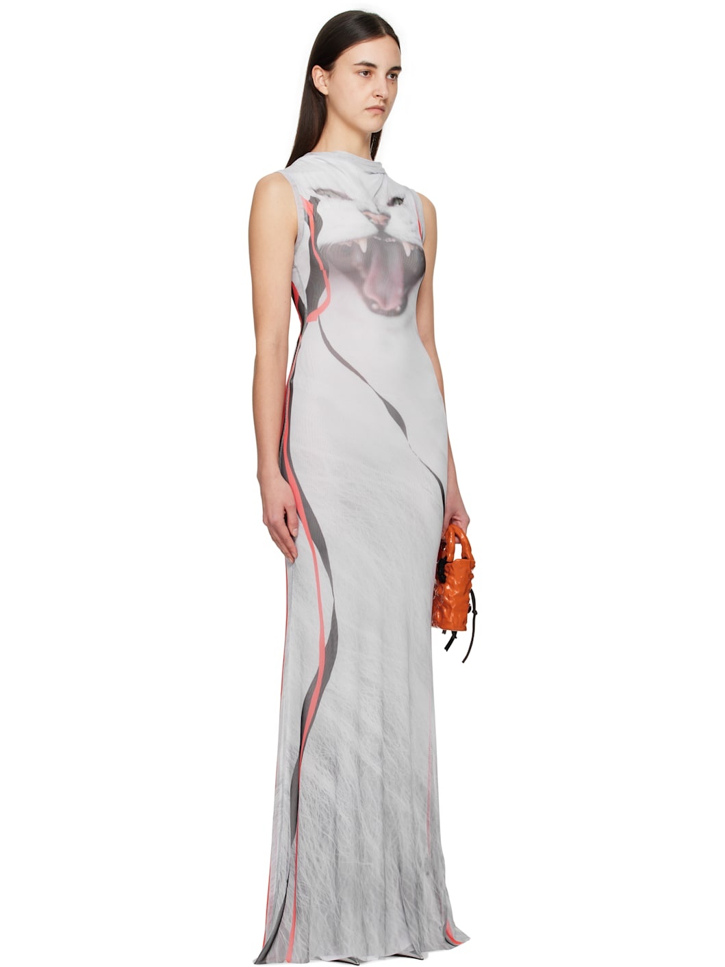 Multicolor Mesh Maxi Dress - 2