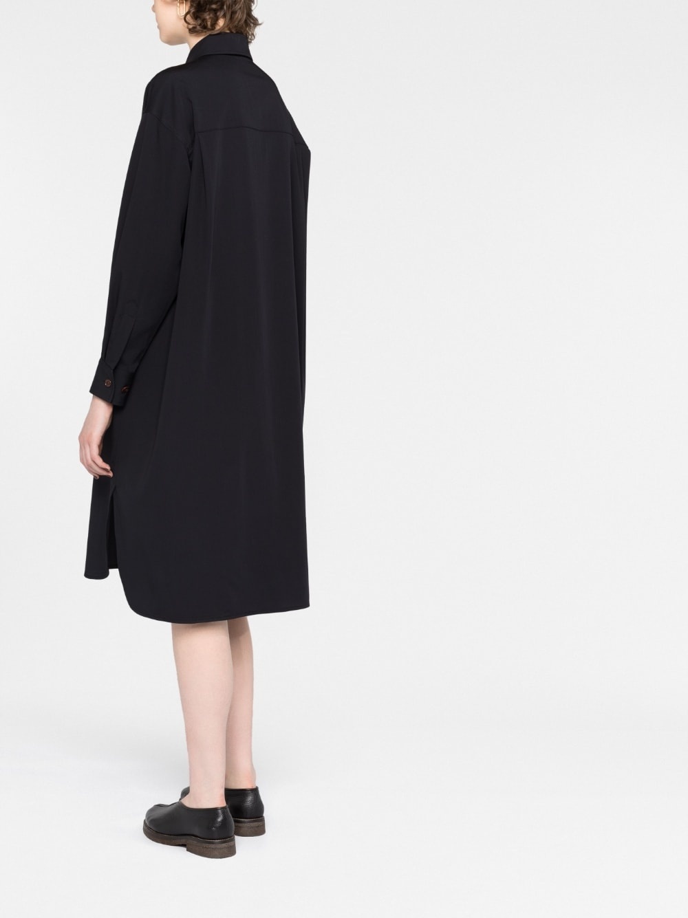 long-sleeve shirt dress - 6