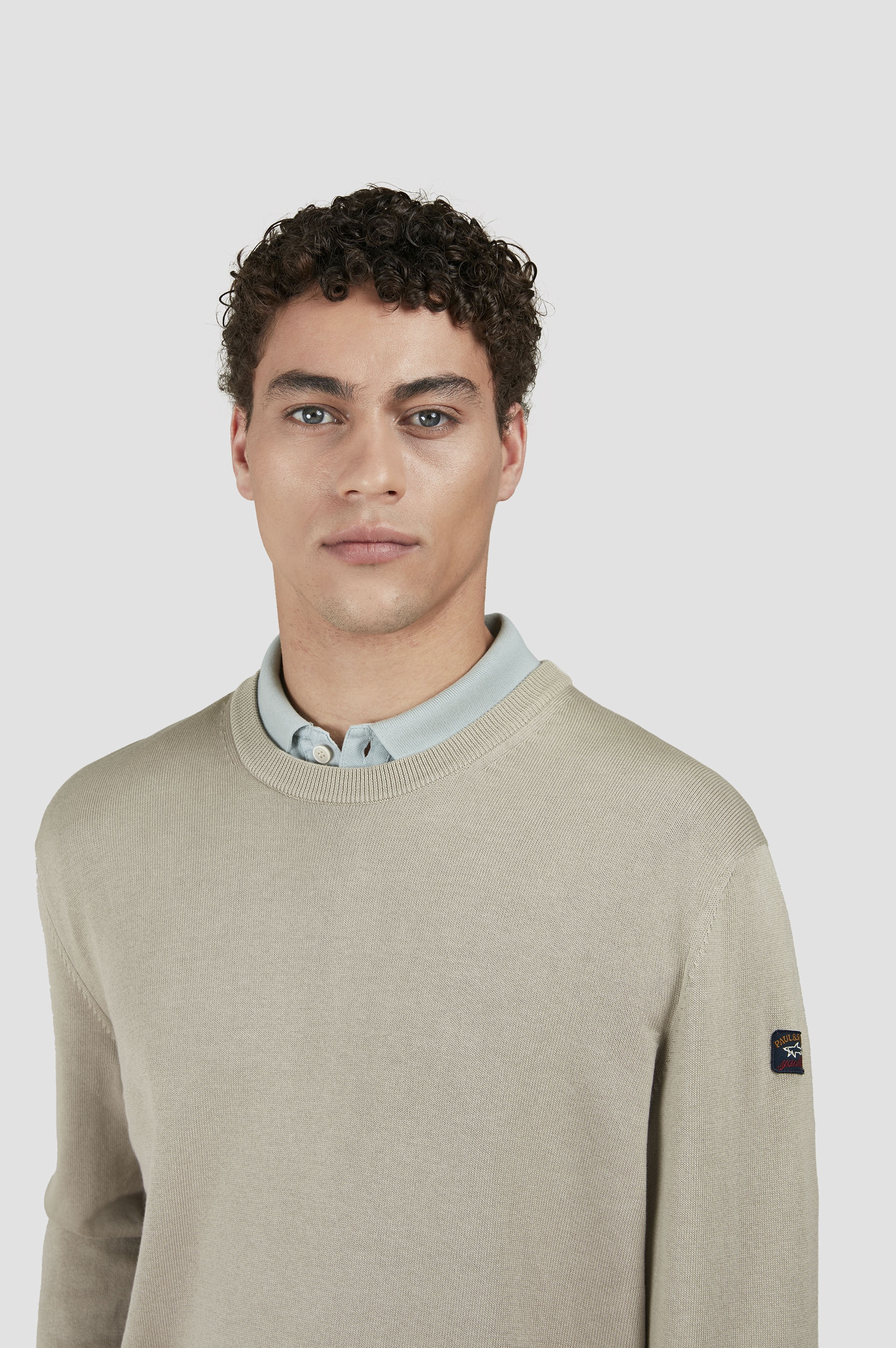 GARMENT-DYED PIMA COTTON CREWNECK SWEATER - 4