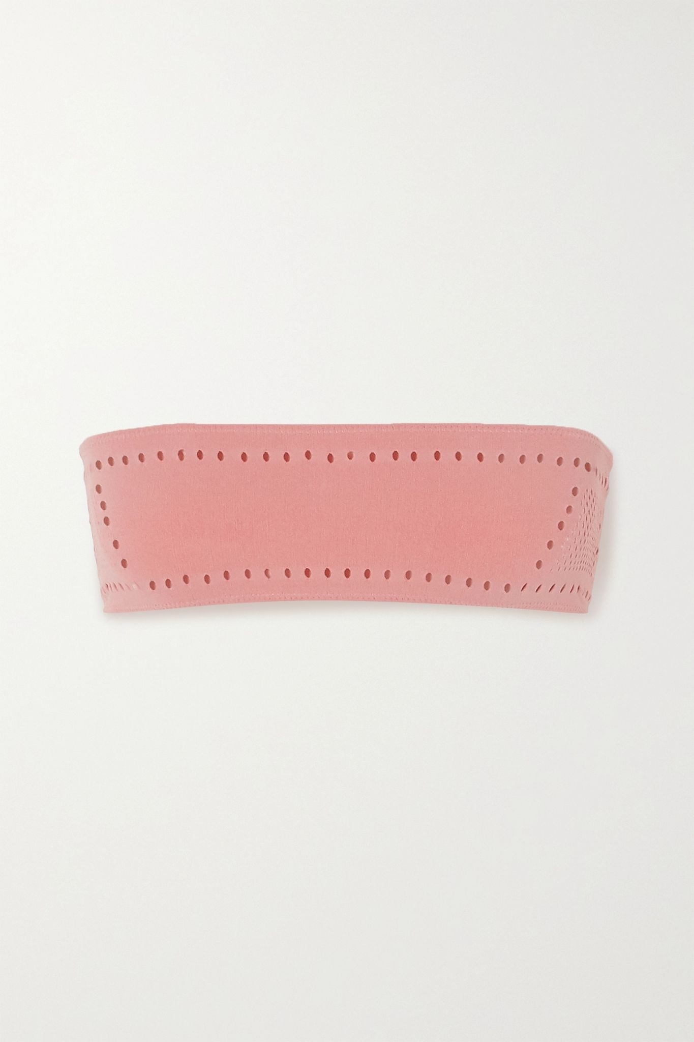 Perforated jersey bandeau bra - 1