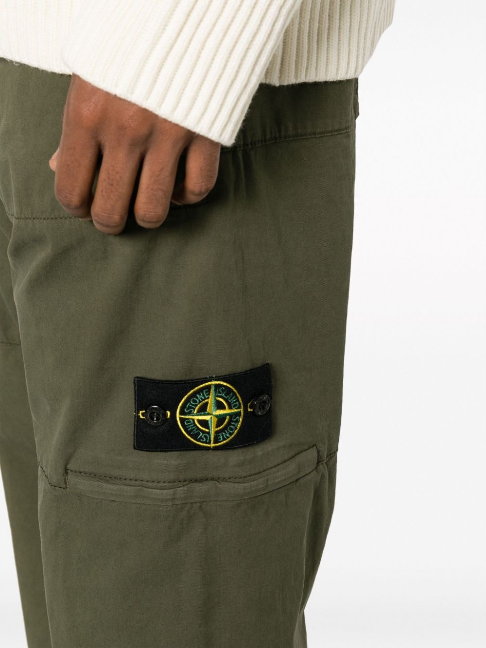 Compass-badge straight-leg trousers - 5